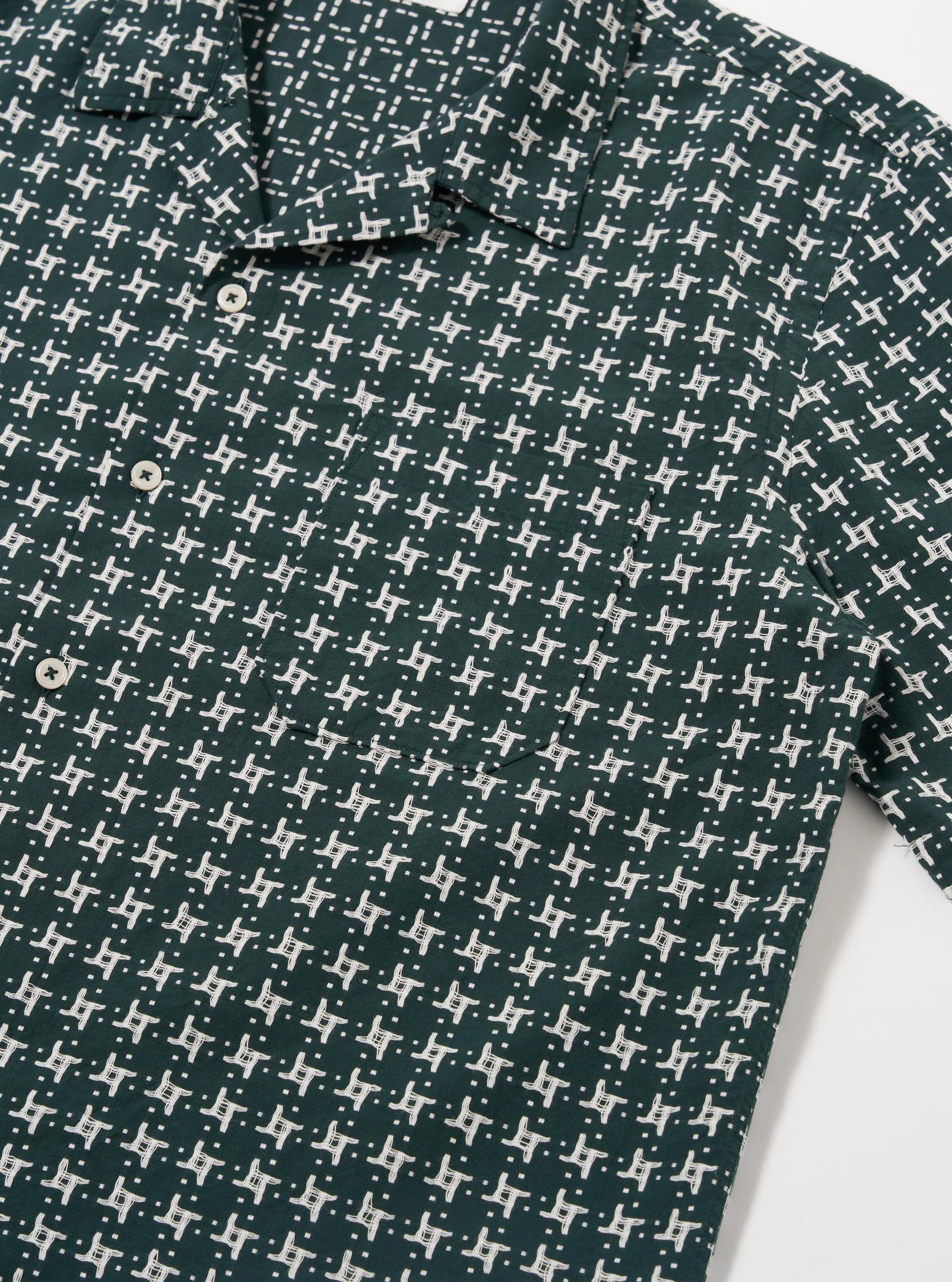 Green/White Rhodes 8 Cotton Road Shirt - Image 6