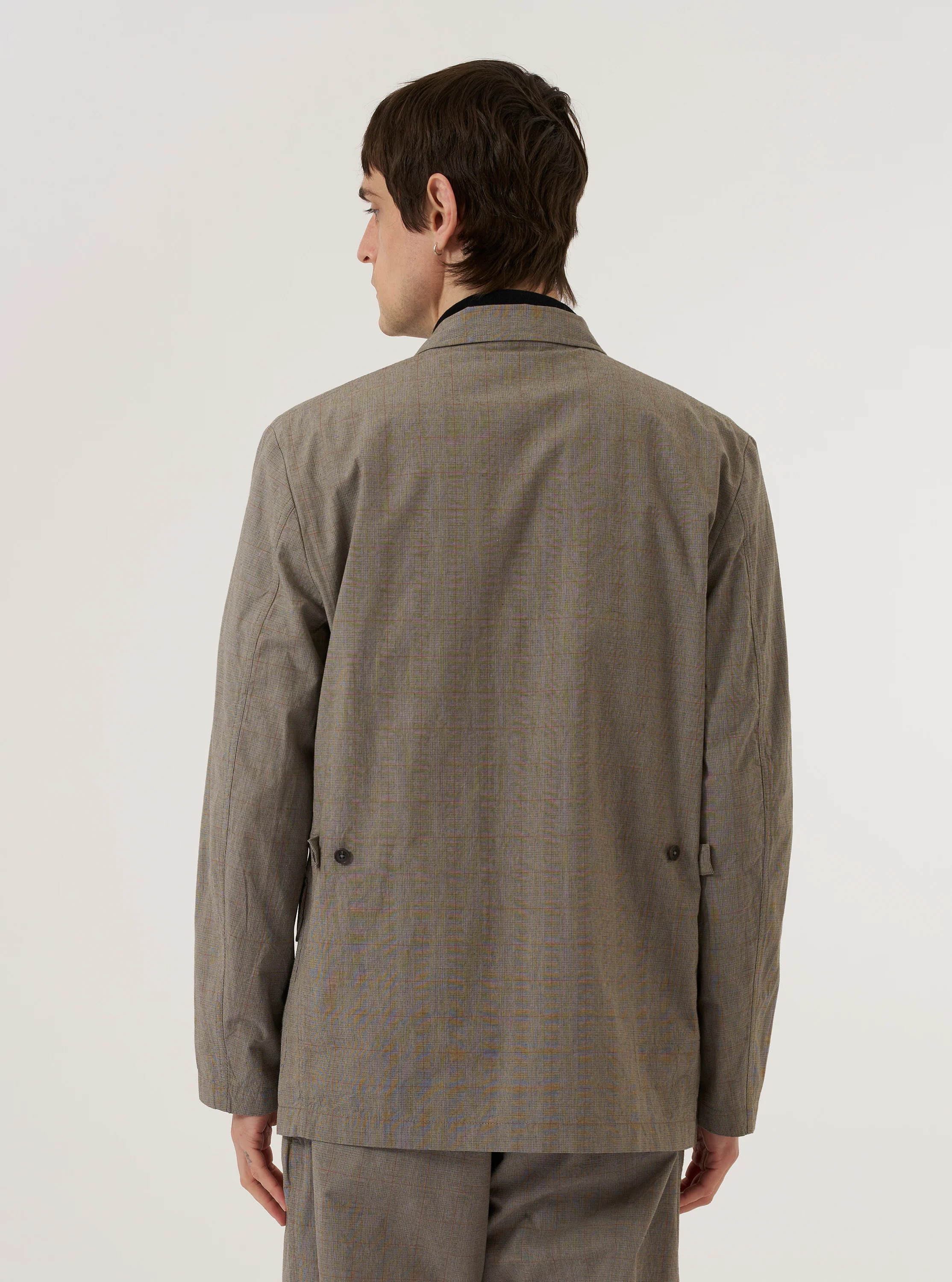 Grey Brown Wales Glen Check Barra Jacket - Image 3