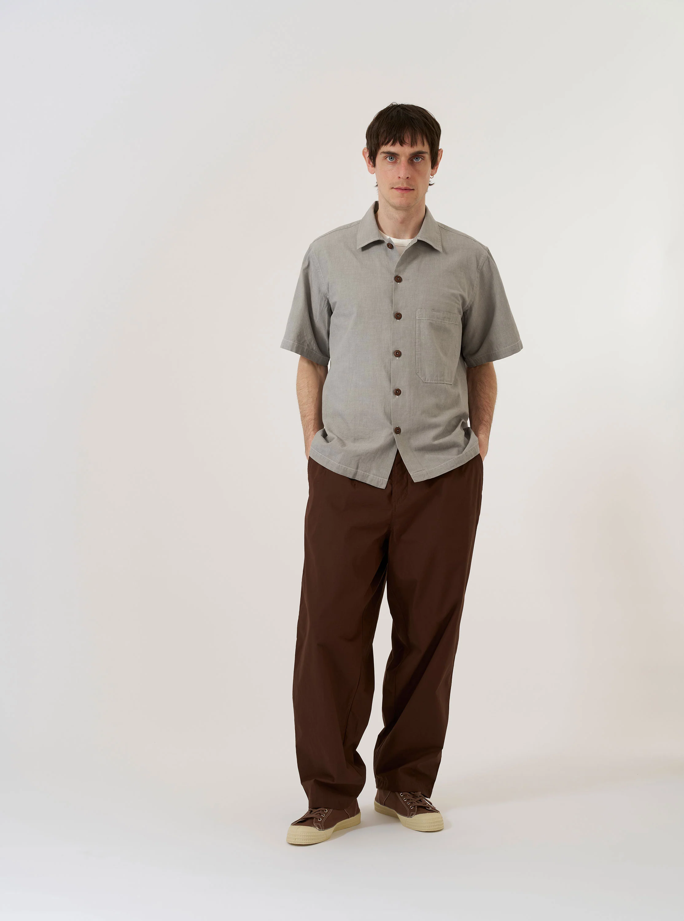 Grey Izumi Cotton S/S Fatigue Shirt - Image 7