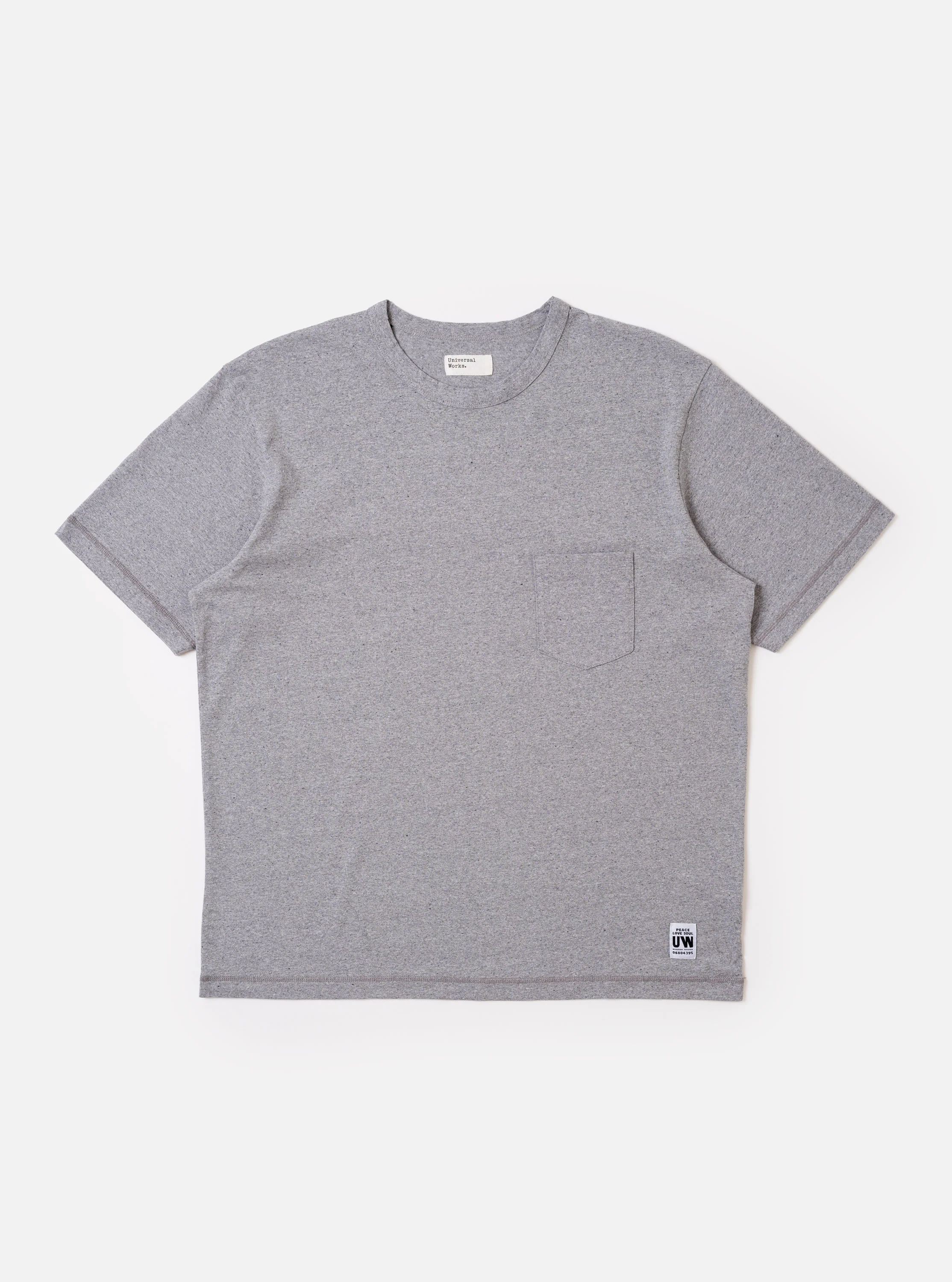 Grey Marl Recycled/Bio Jersey Core Pocket Tee