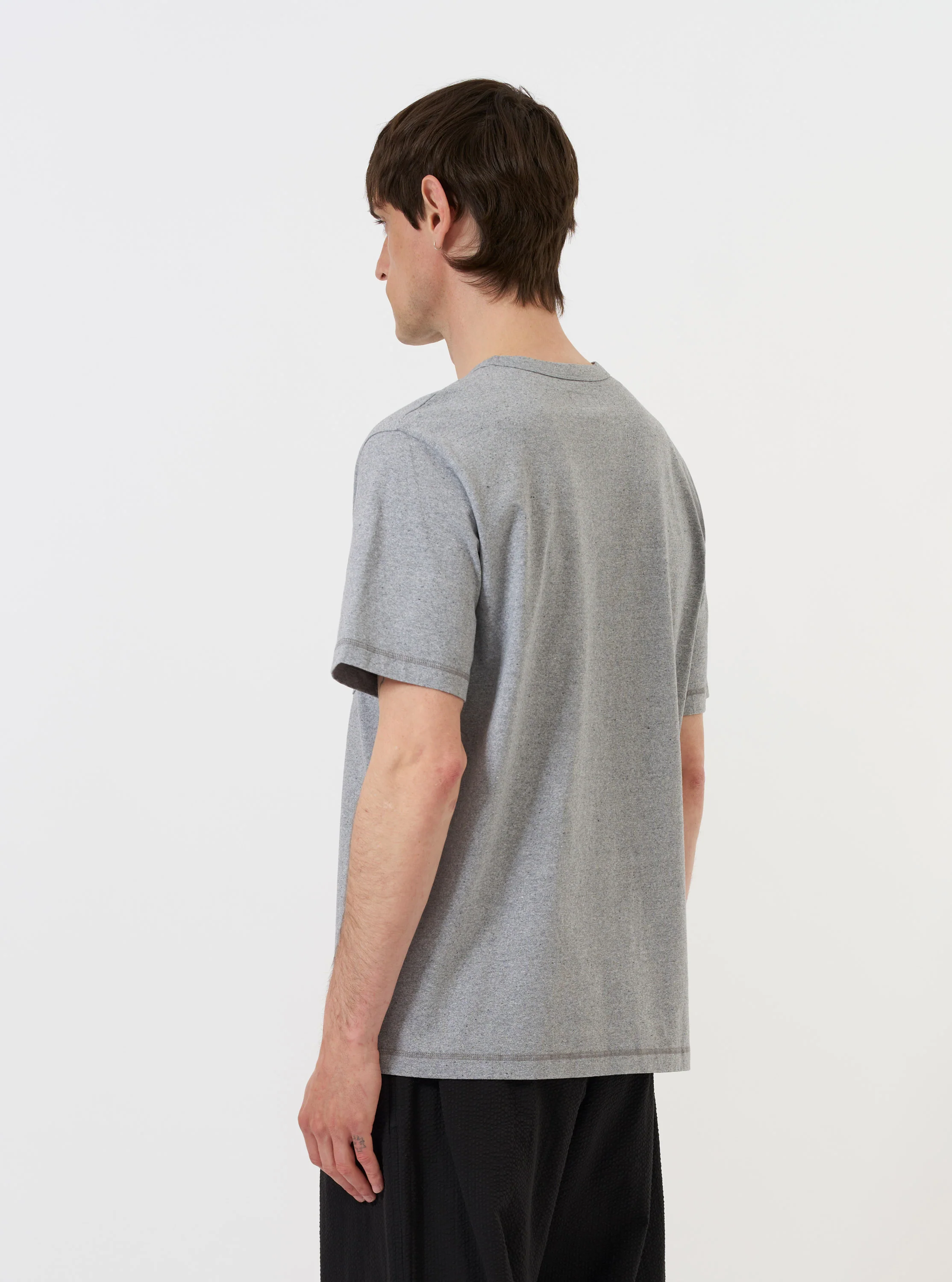 Grey Marl Recycled/Bio Jersey Core Pocket Tee - Image 3