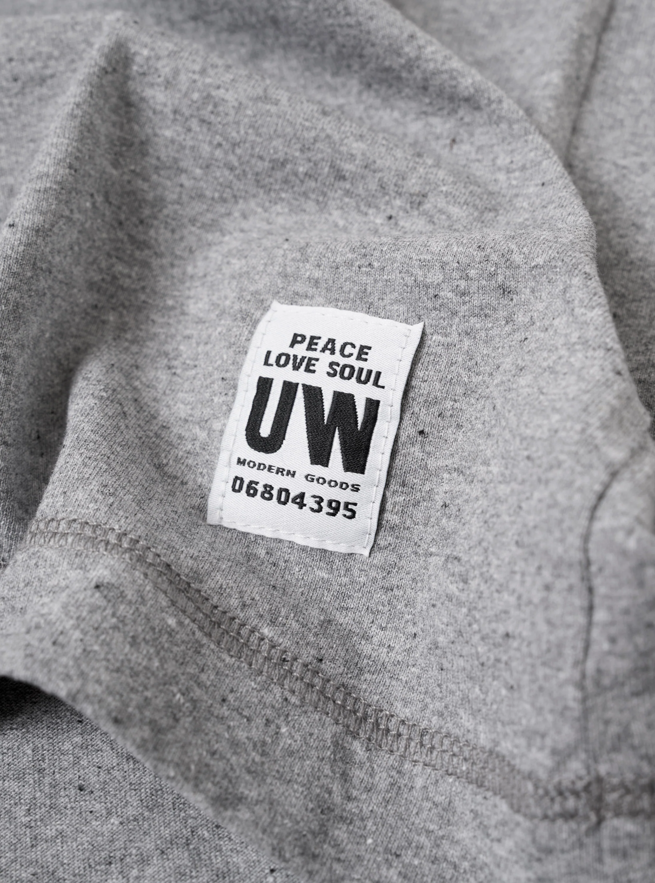 Grey Marl Recycled/Bio Jersey Henry L/S Tee - Image 7