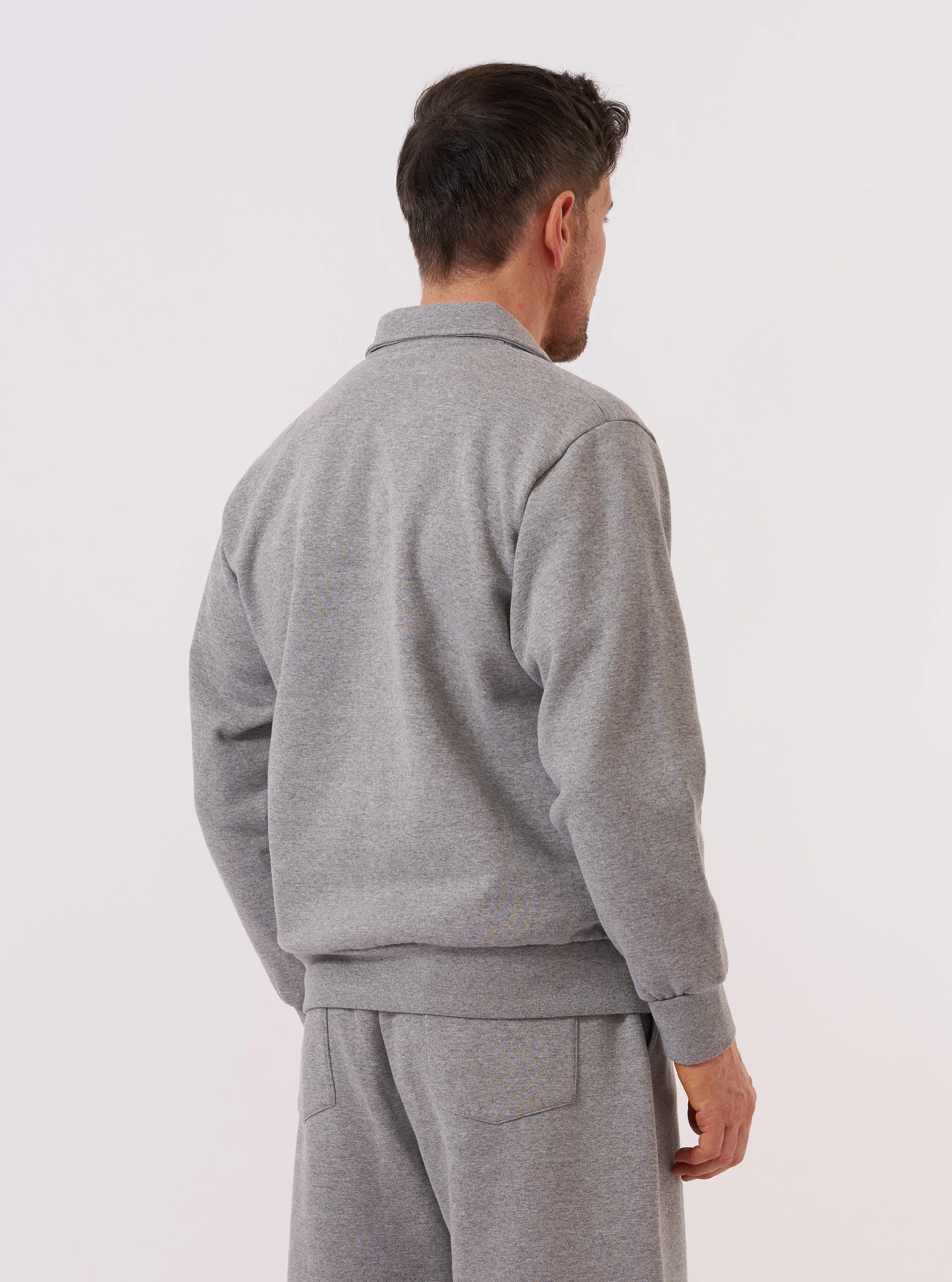 Grey Marl Recycled Cotton Blend Jersey Tyler Jacket - Image 3