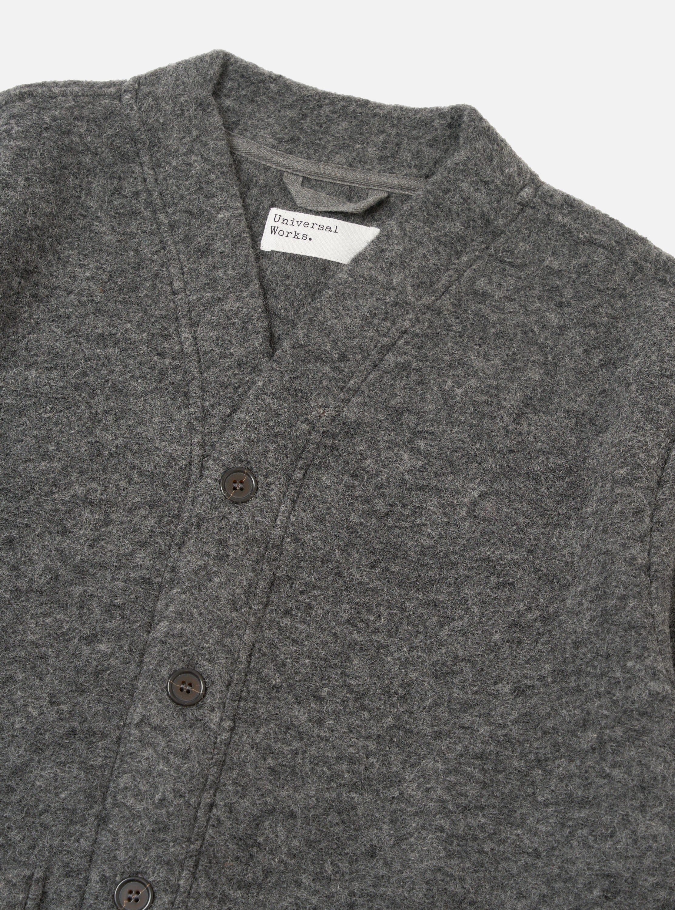 Grey Marl Wool Fleece Advance Cardigan - Image 6