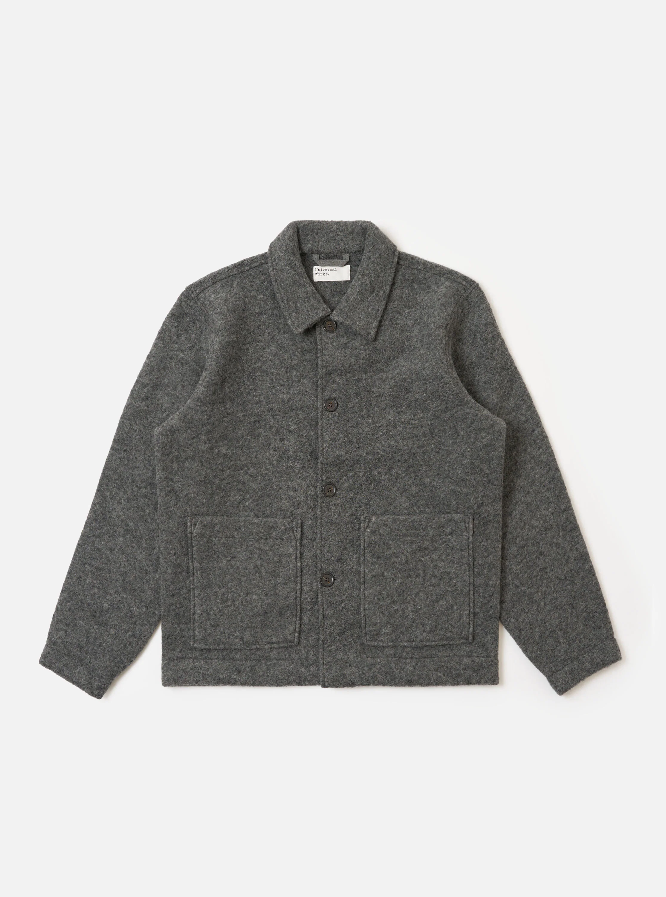 Grey Marl Wool Fleece Rams Jacket