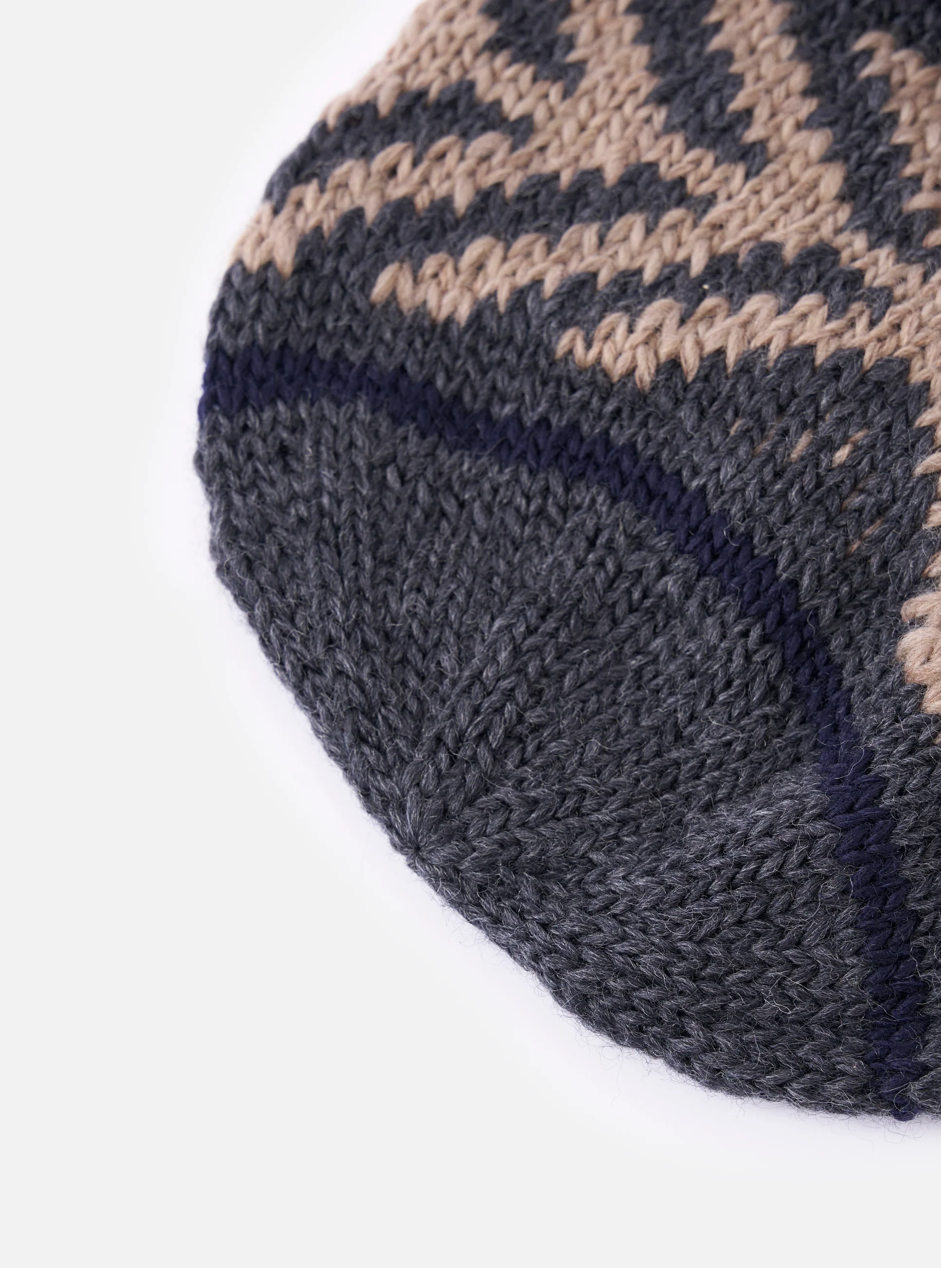 cableami® Grey Wool Jacquard Watch Cap - Image 3