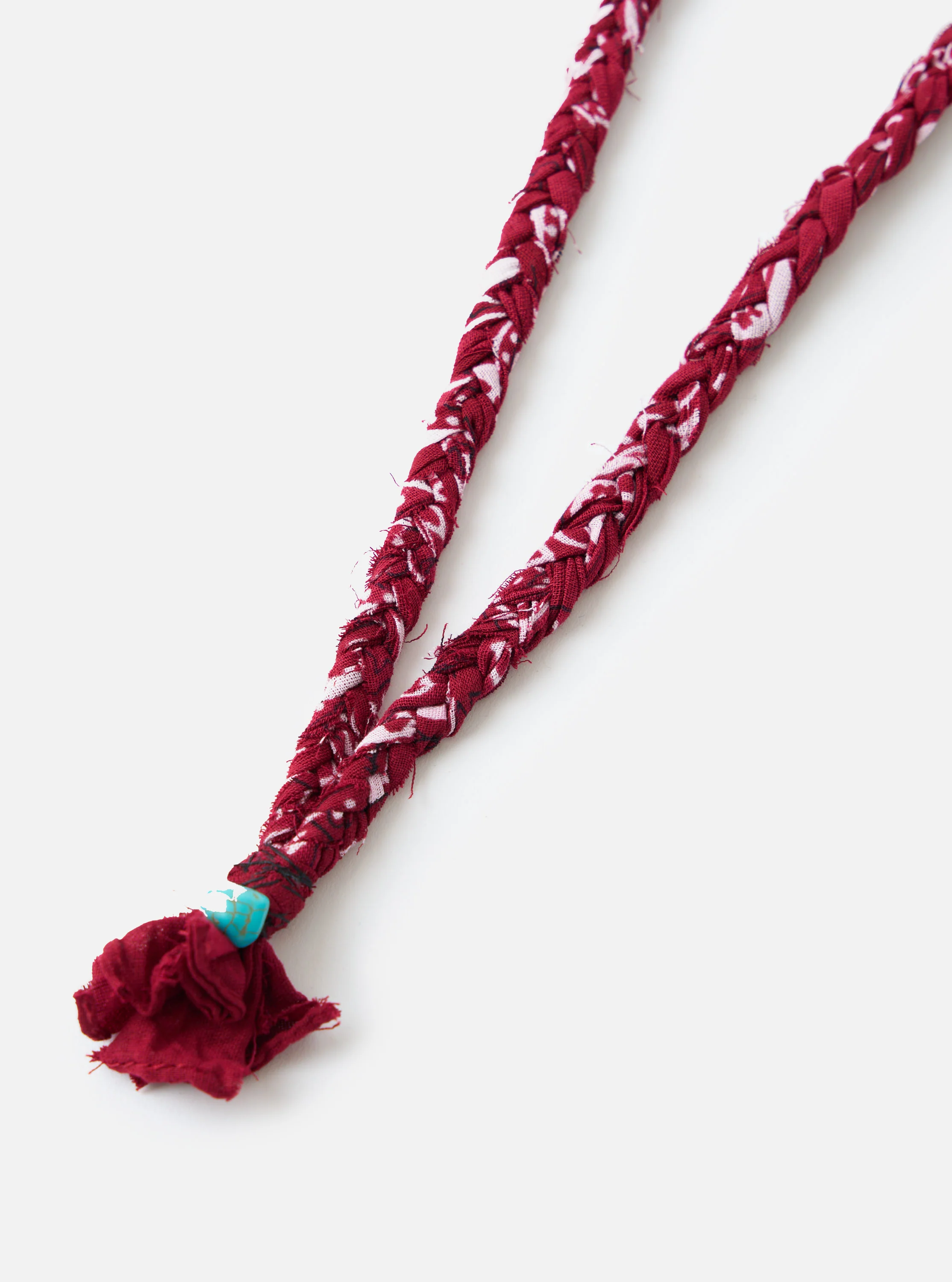 Hanami of Rome Bordeaux/Turquoise Bead Bandana Necklace No.53 - Image 2
