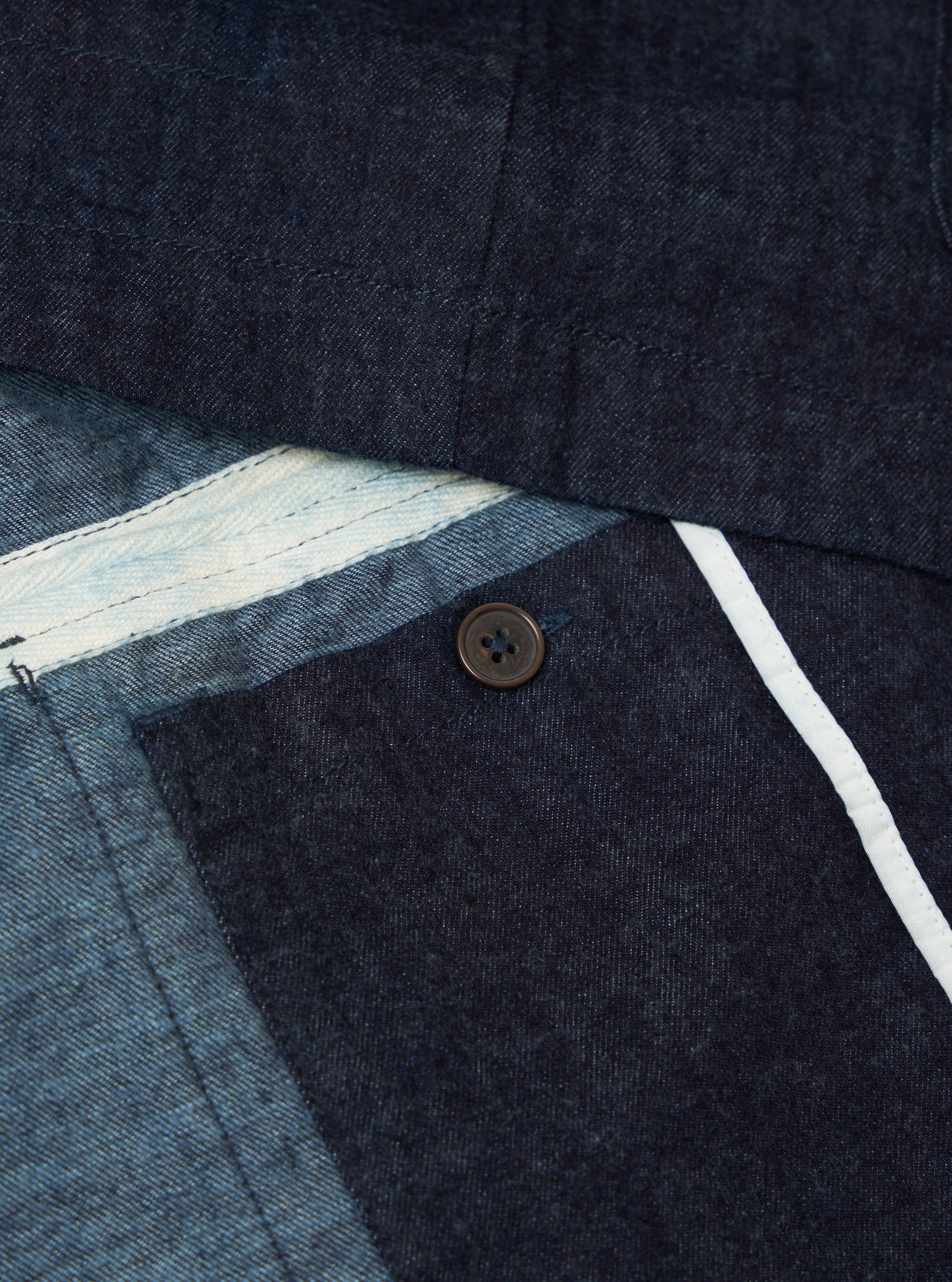 Indigo Brushed Denim Labour Jacket - Image 7