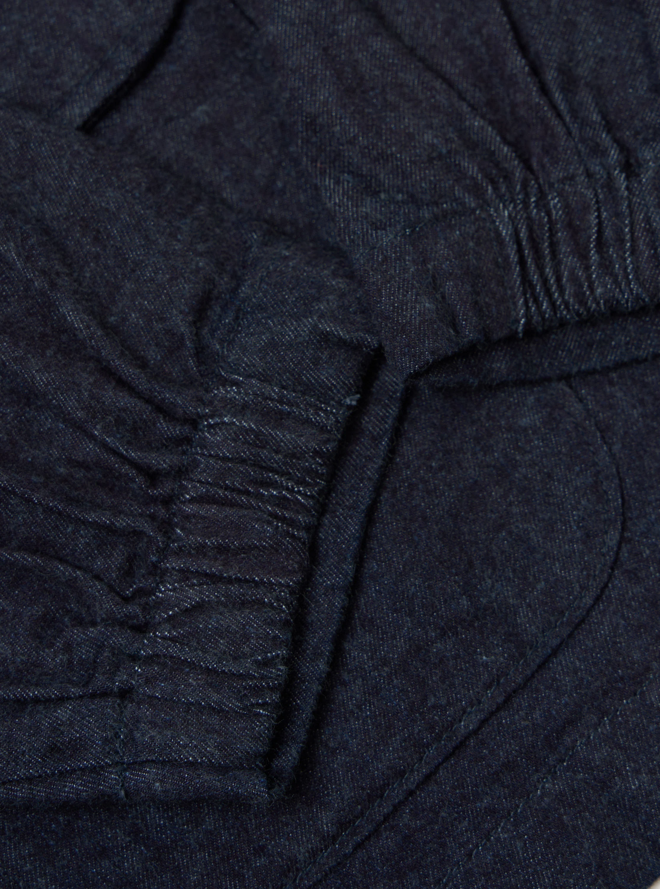 Indigo Brushed Denim Labour Jacket - Image 8