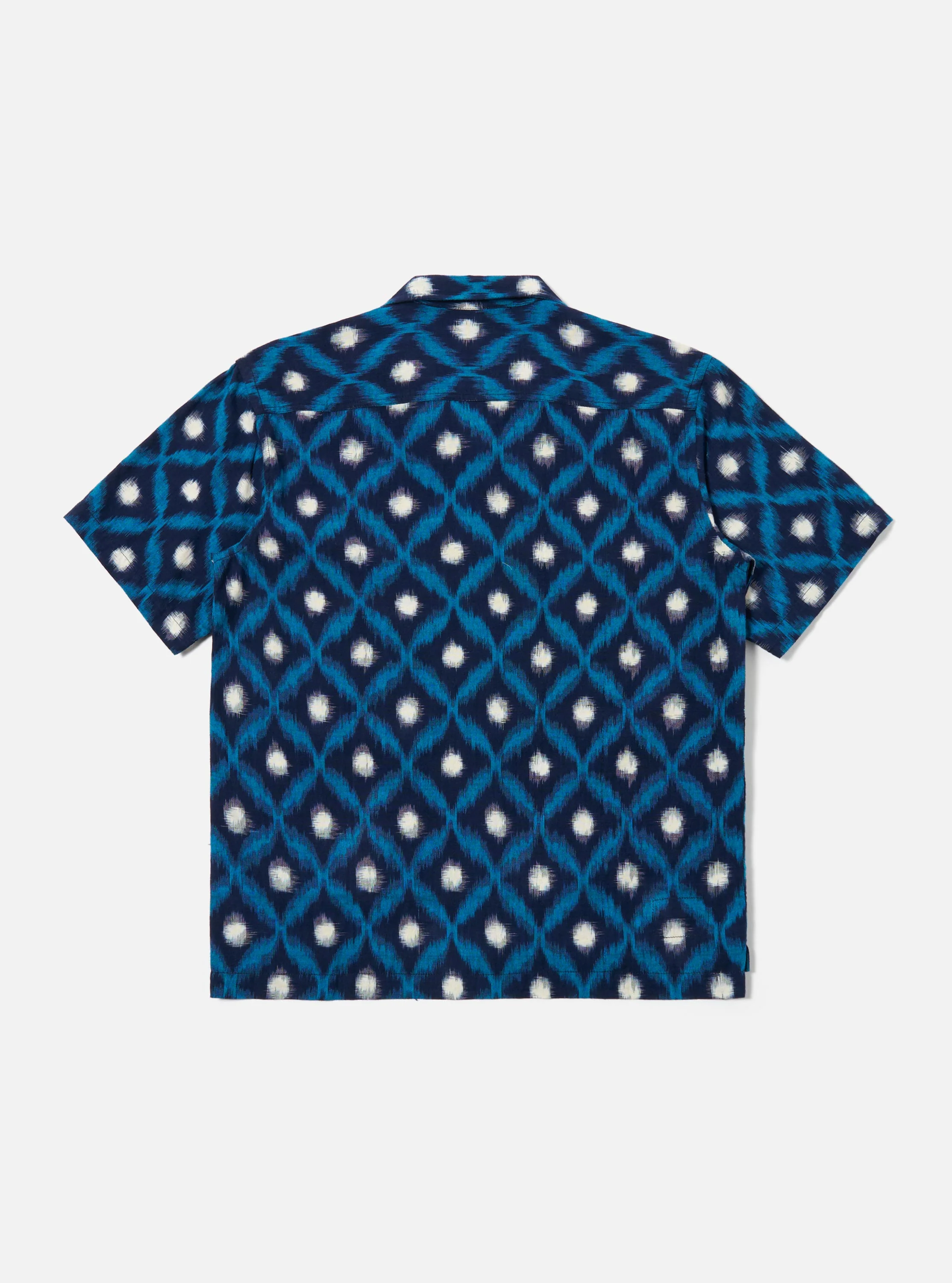 Indigo Diamond Ikat Deck Shirt - Image 5