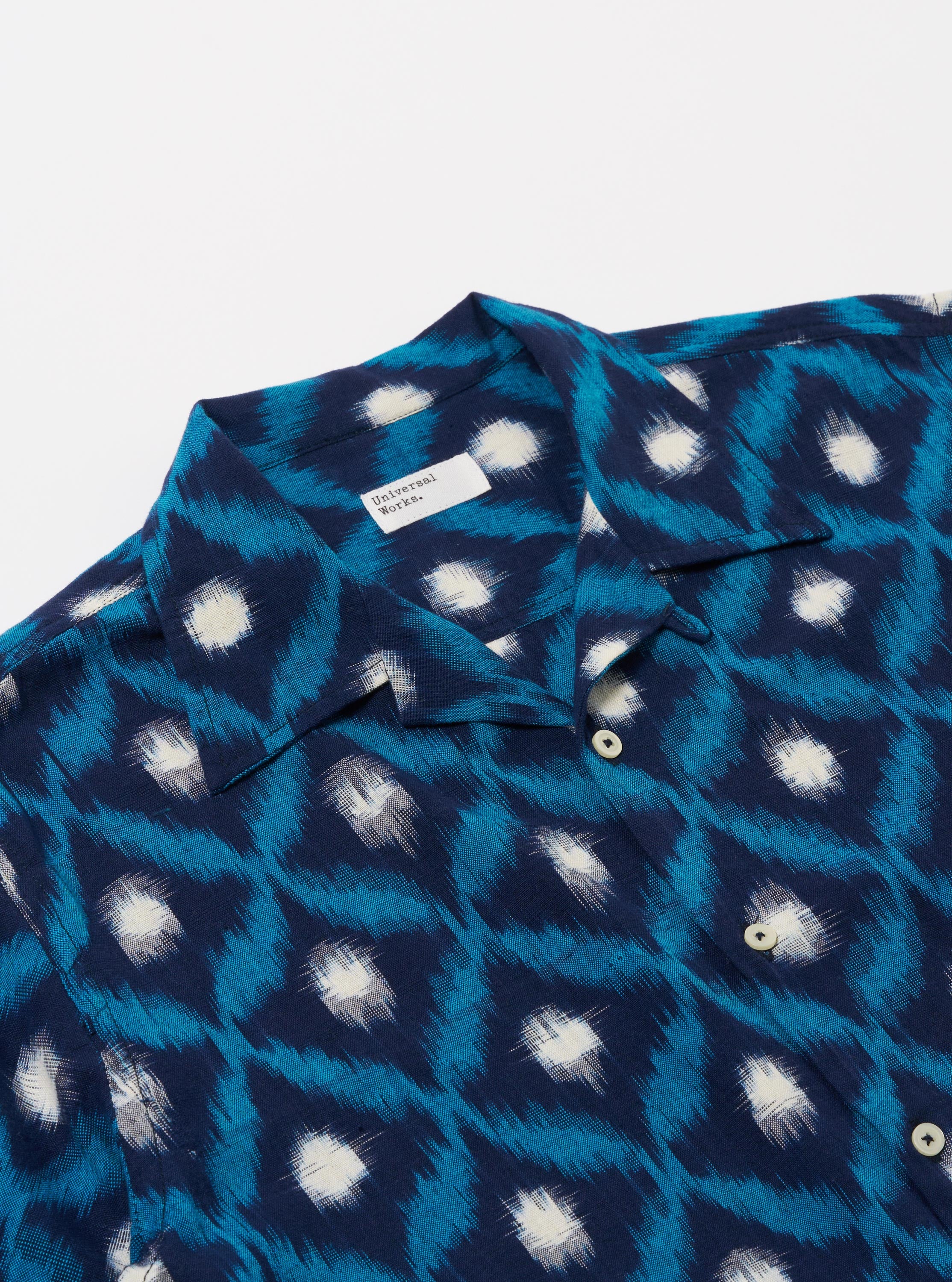 Indigo Diamond Ikat Deck Shirt - Image 6