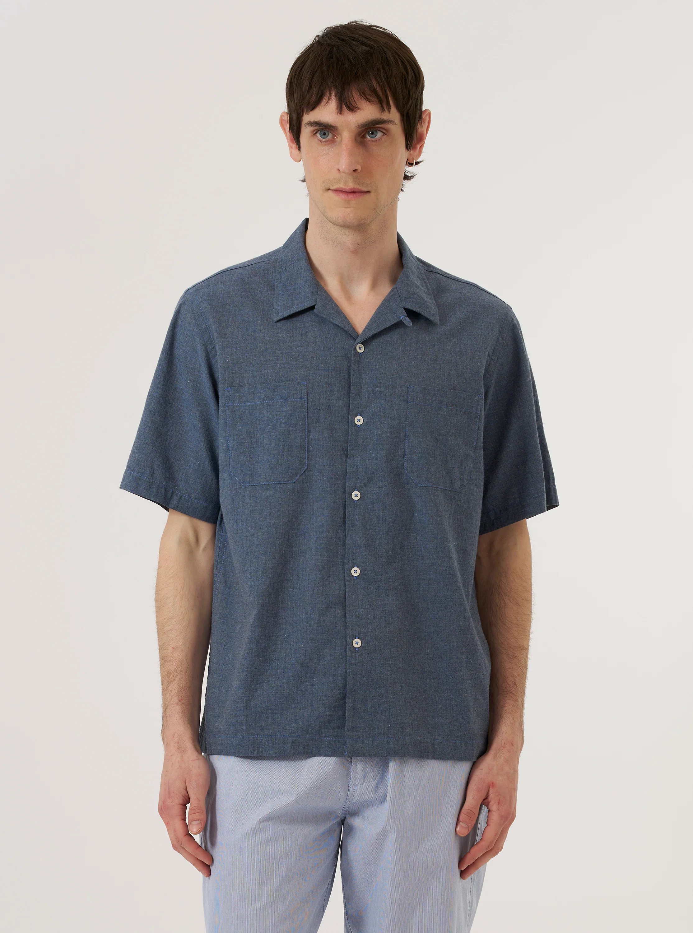 Indigo Fine Organic Cotton Sal Road Shirt - Image 2
