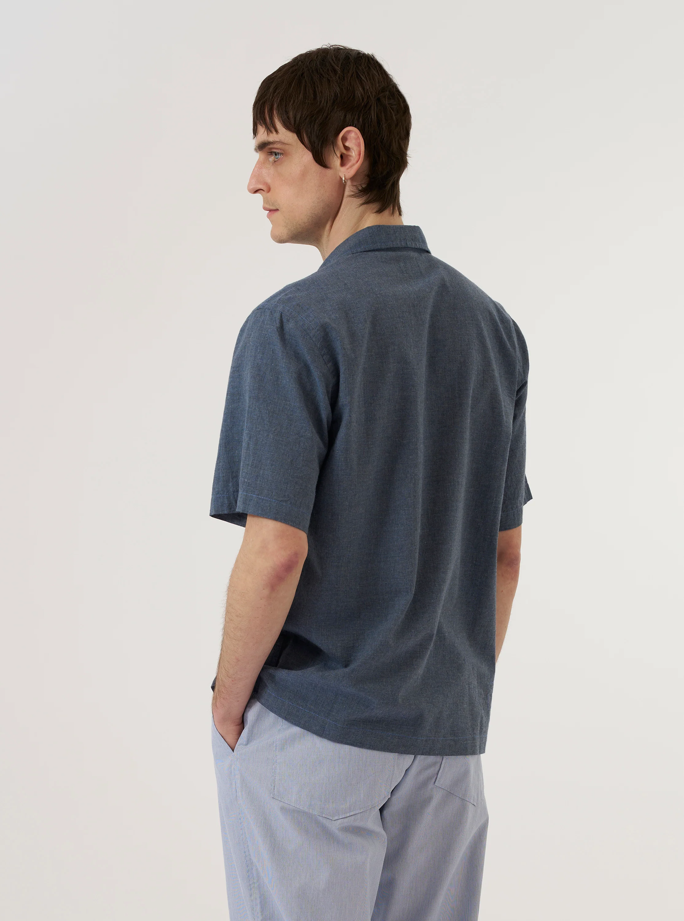 Indigo Fine Organic Cotton Sal Road Shirt - Image 3
