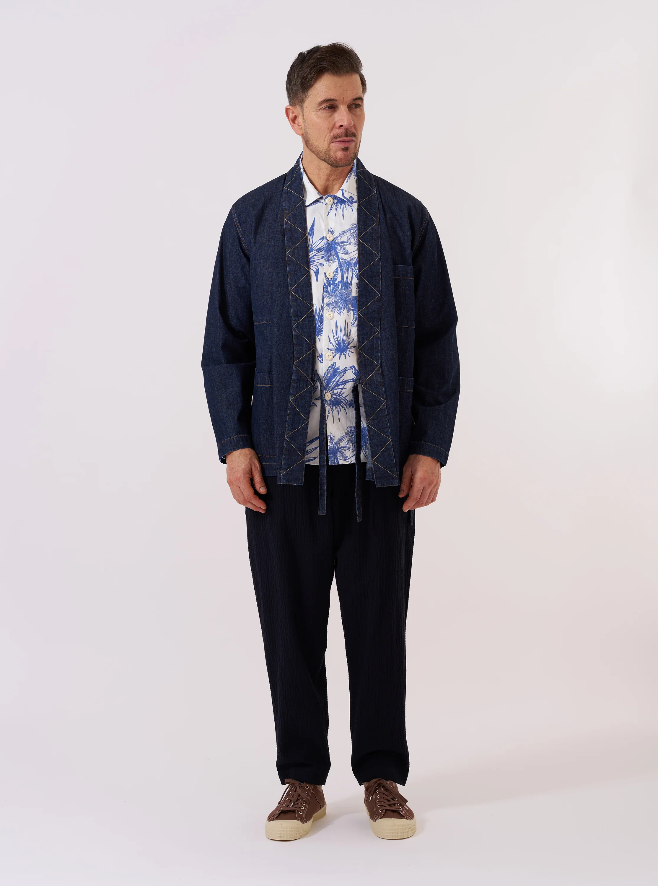 Indigo Kaihara LT WT Denim Kyoto Work Jacket - Image 9