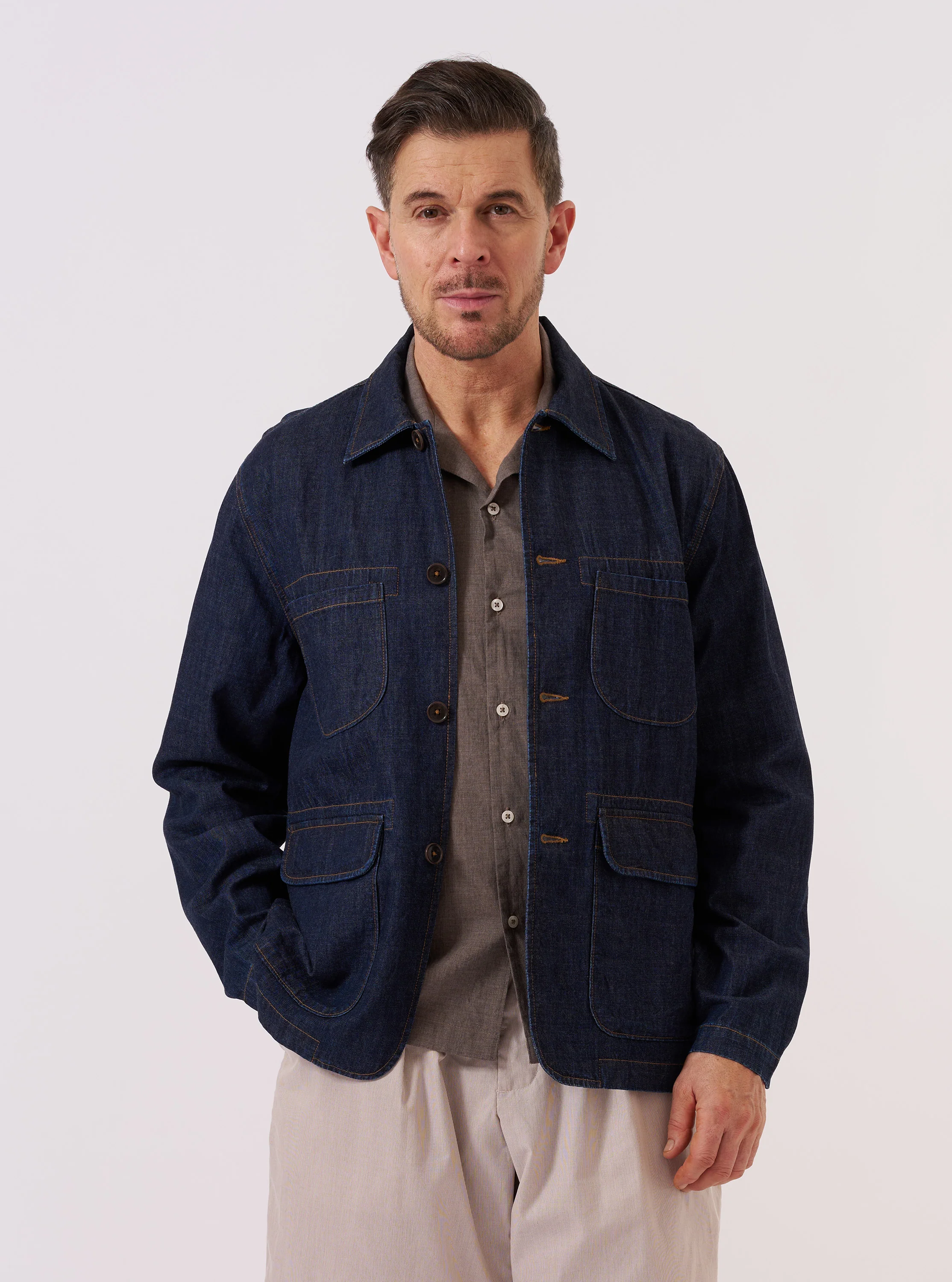 Indigo Kaihara LT WT Denim Labour Jacket - Image 2