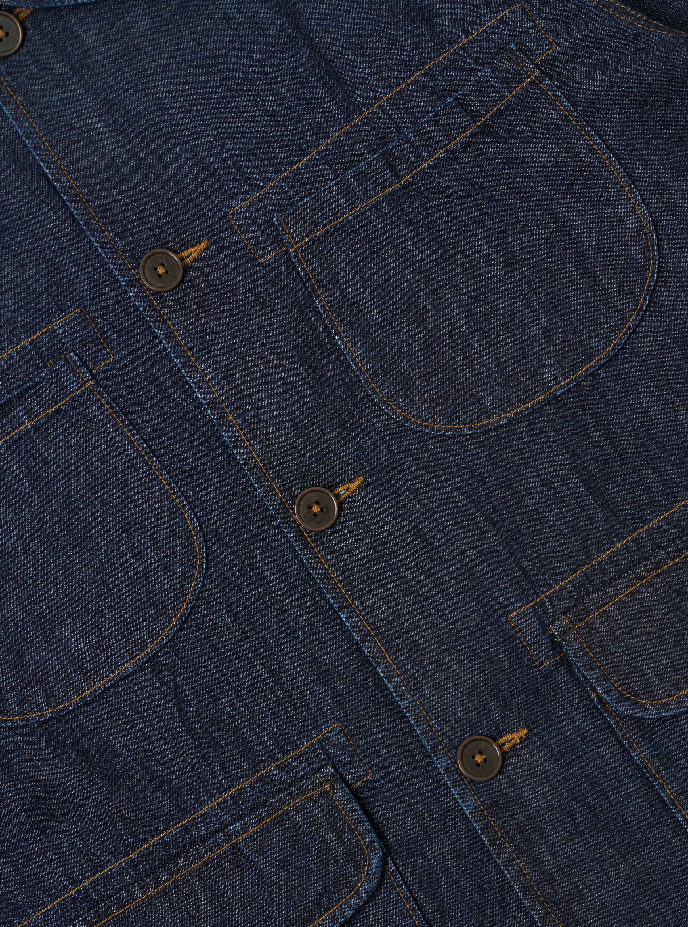 Indigo Kaihara LT WT Denim Labour Jacket - Image 8