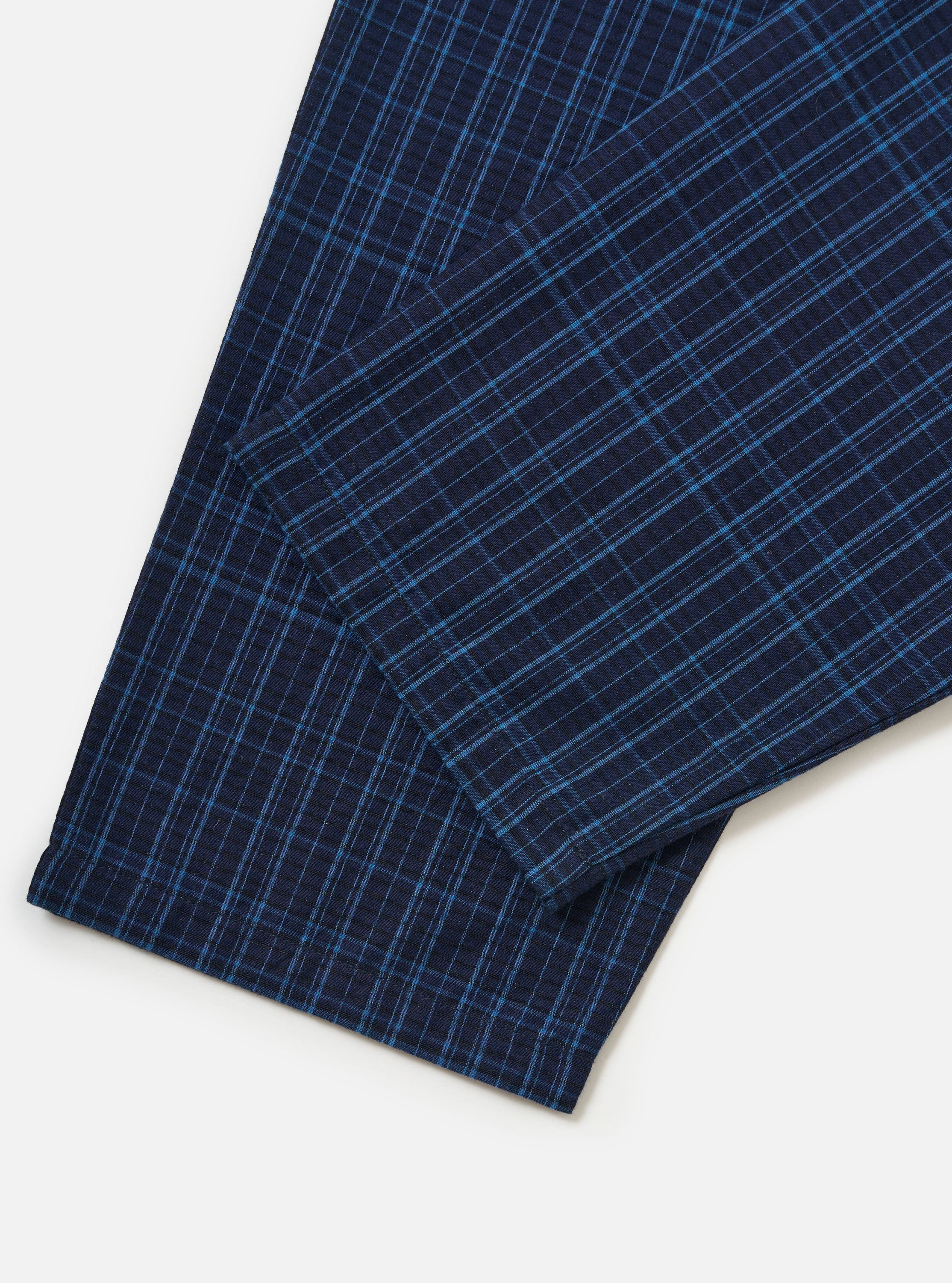 Indigo Plaid Long Pyjama Set - Image 11