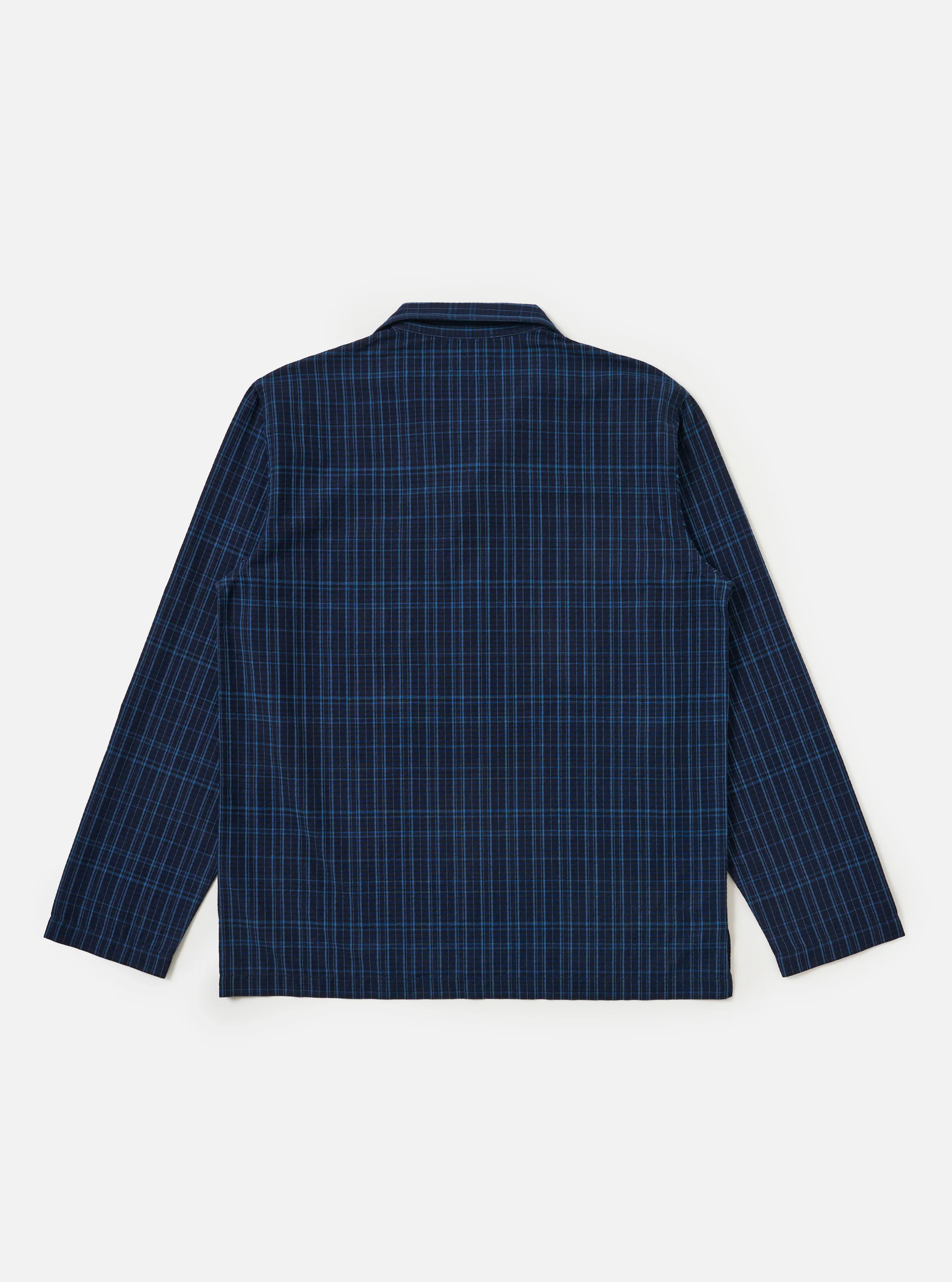 Indigo Plaid Long Pyjama Set - Image 4