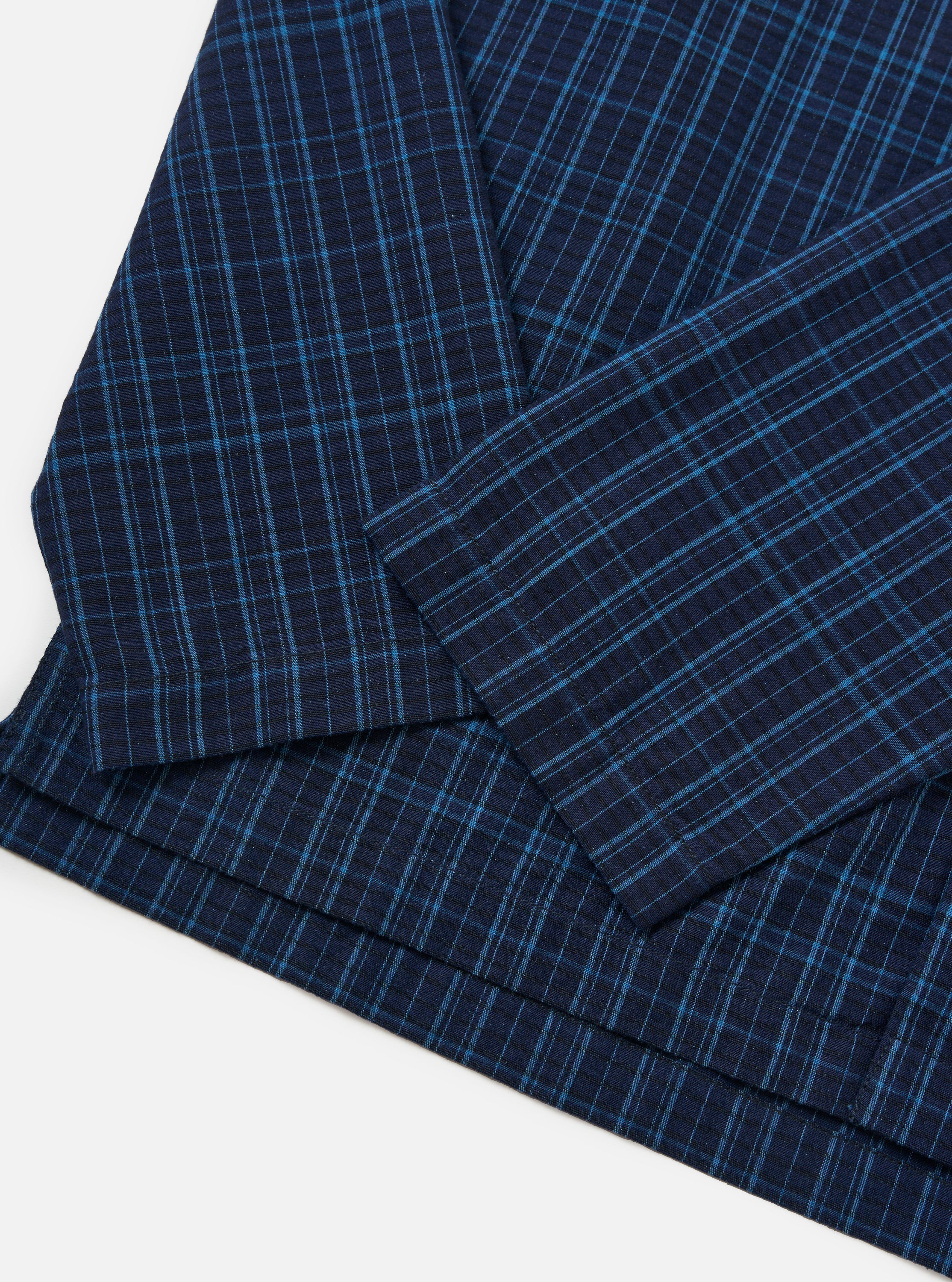 Indigo Plaid Long Pyjama Set - Image 8