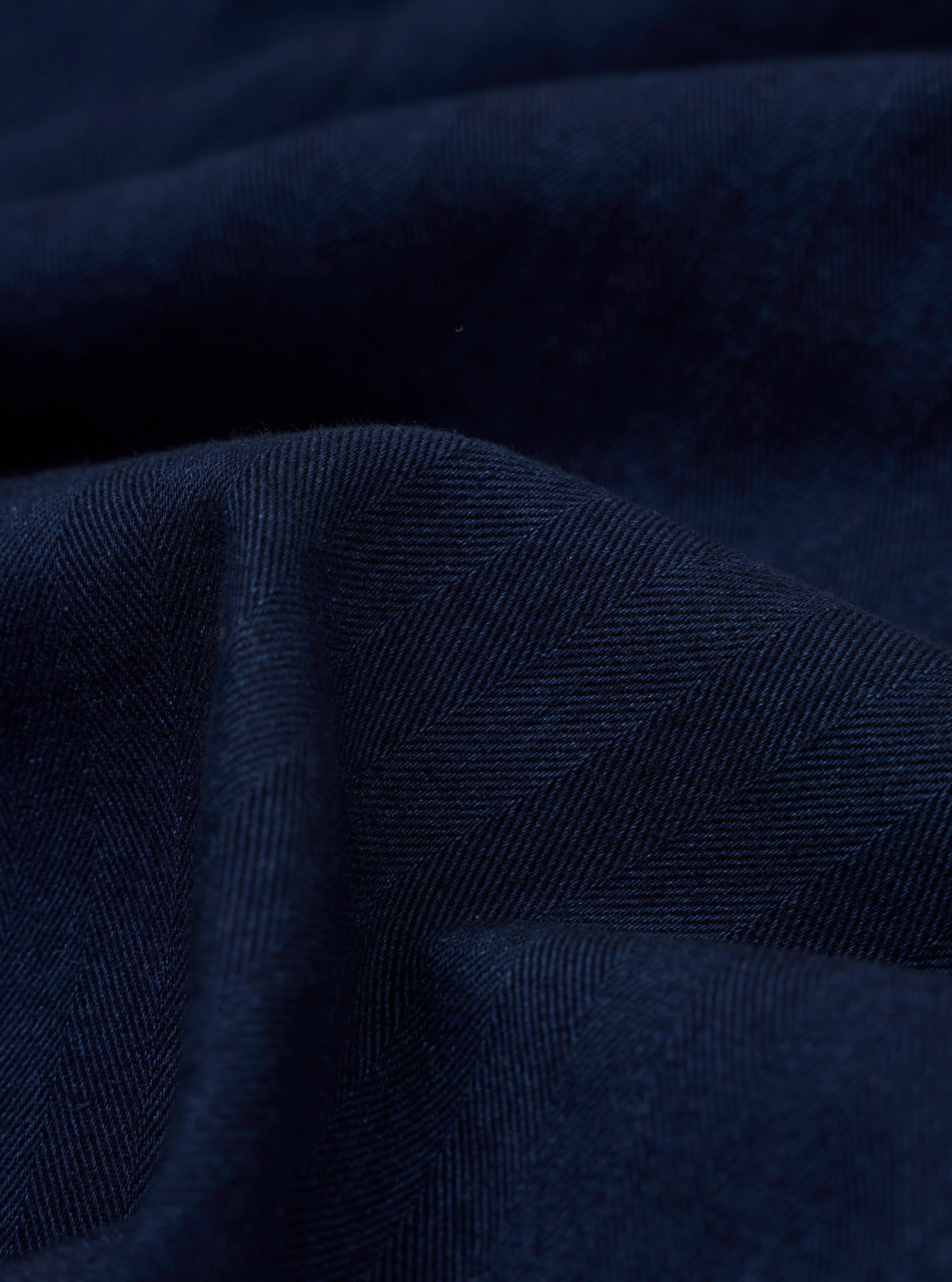 Indigo Recycled Herringbone Attendant Shirt - Image 4