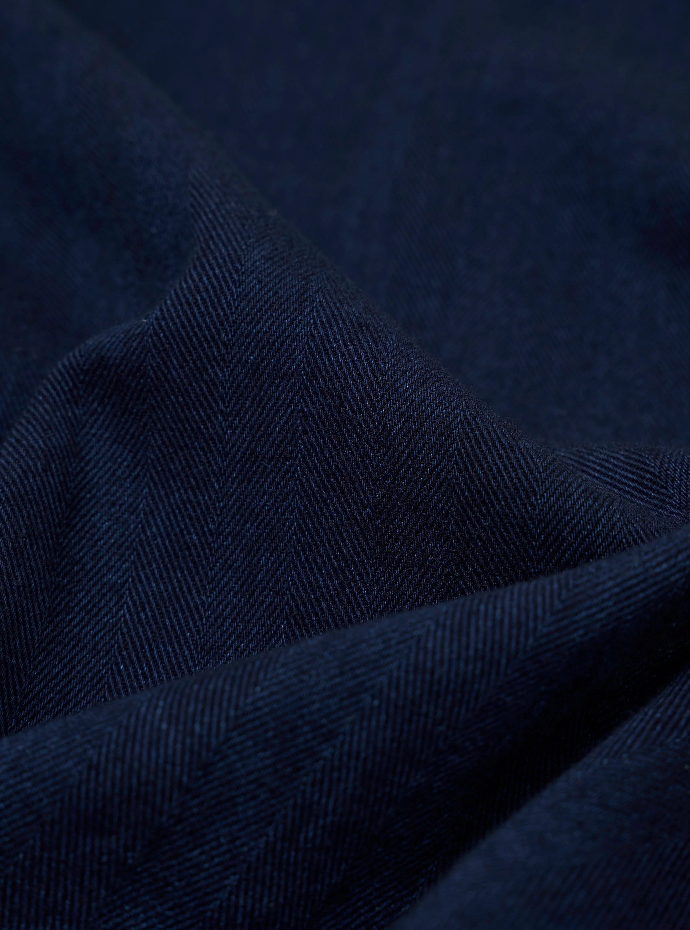 Indigo Recycled Herringbone Bakers Overshirt - Image 4