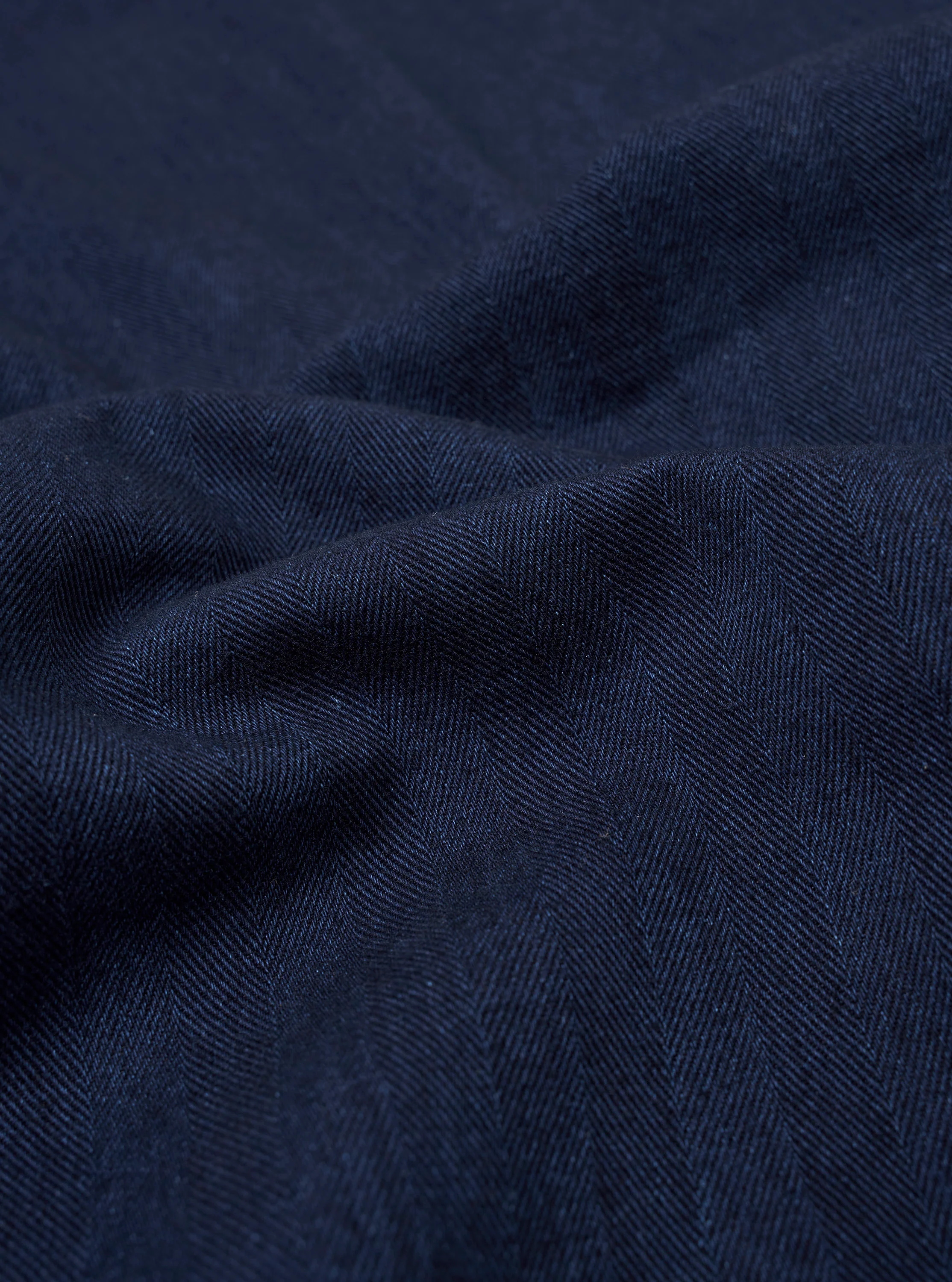 Indigo Recycled Herringbone Kyoto Work Jacket - Image 4