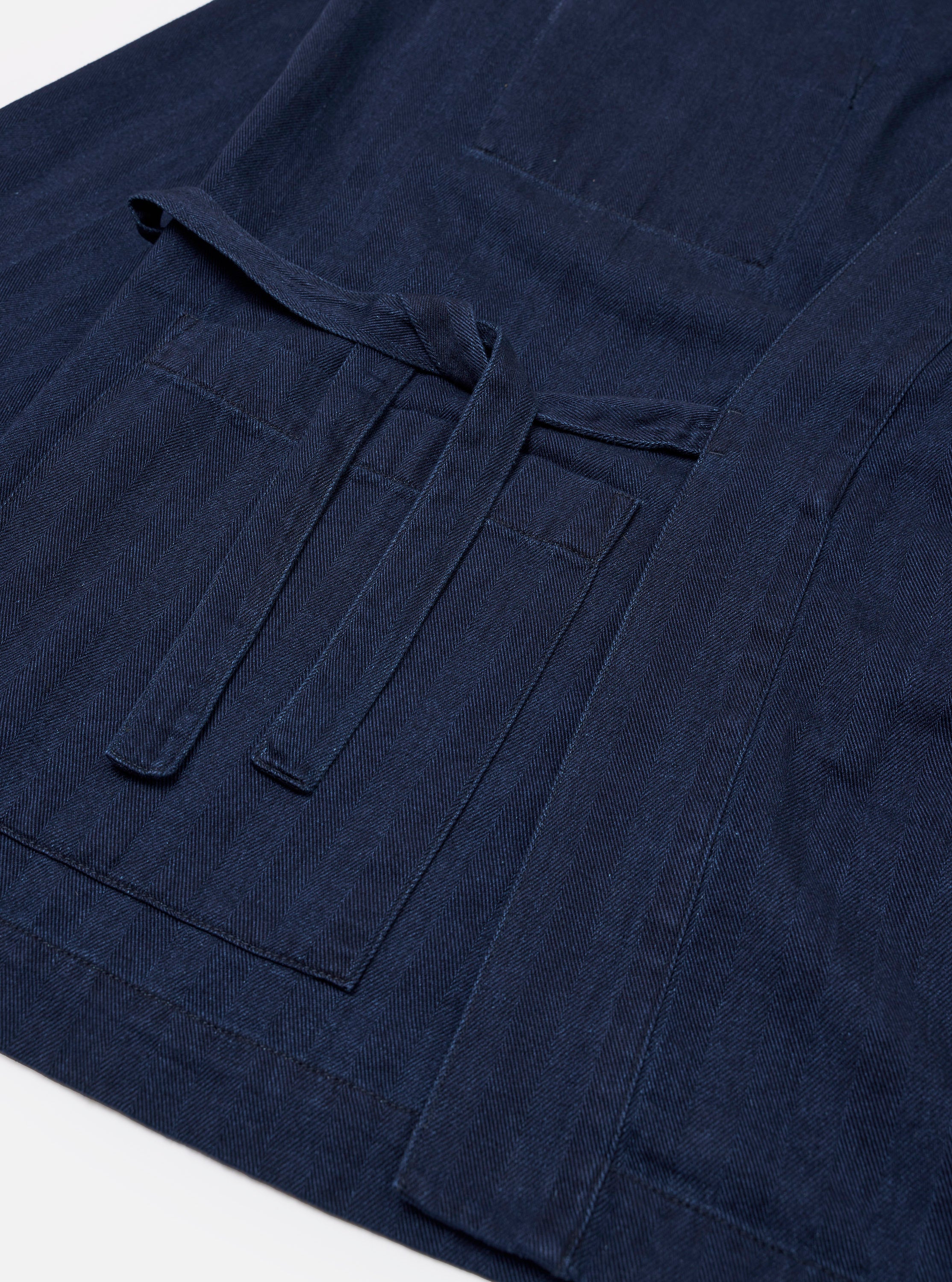 Indigo Recycled Herringbone Kyoto Work Jacket - Image 6