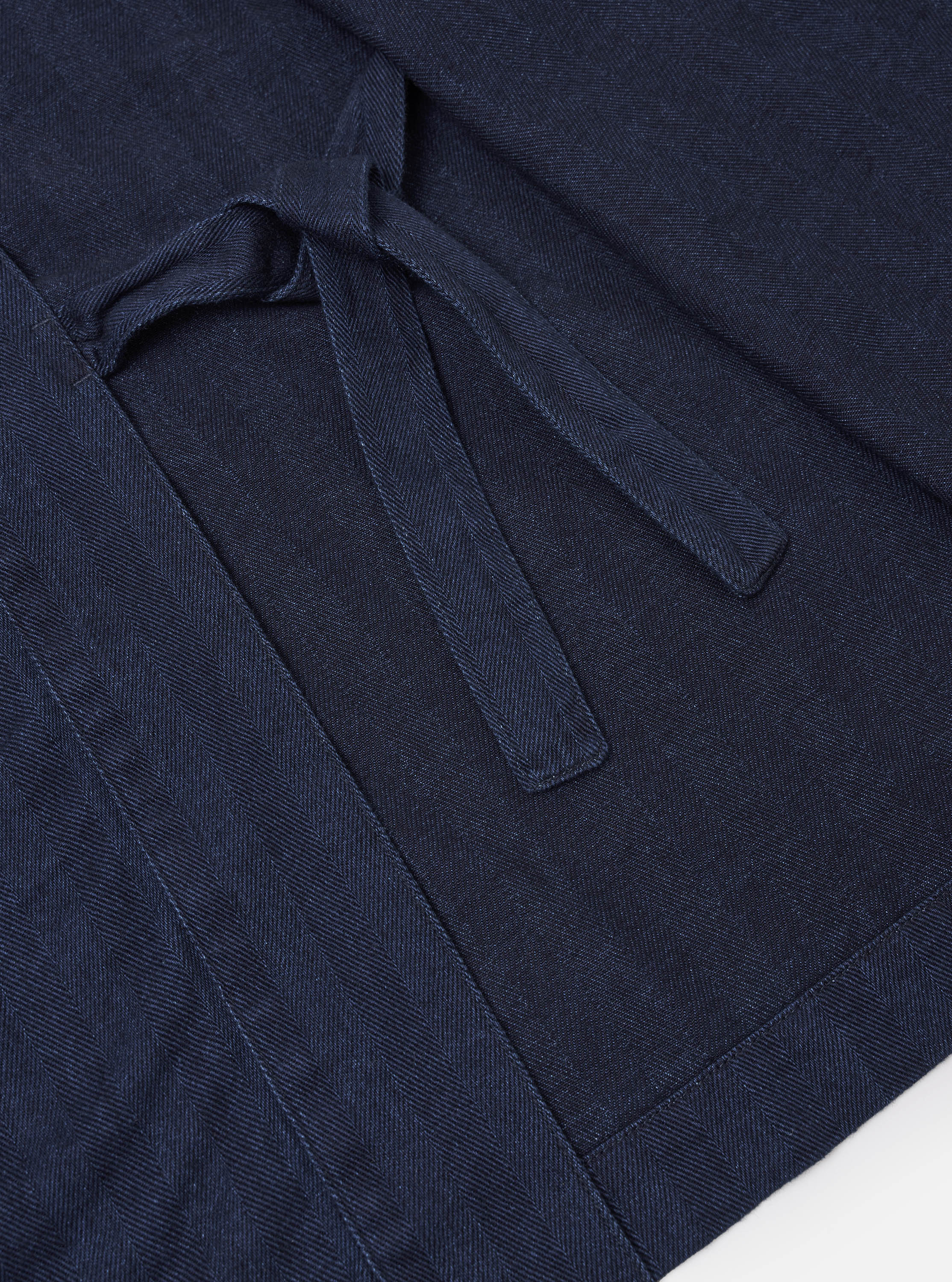 Indigo Recycled Herringbone Kyoto Work Jacket - Image 7