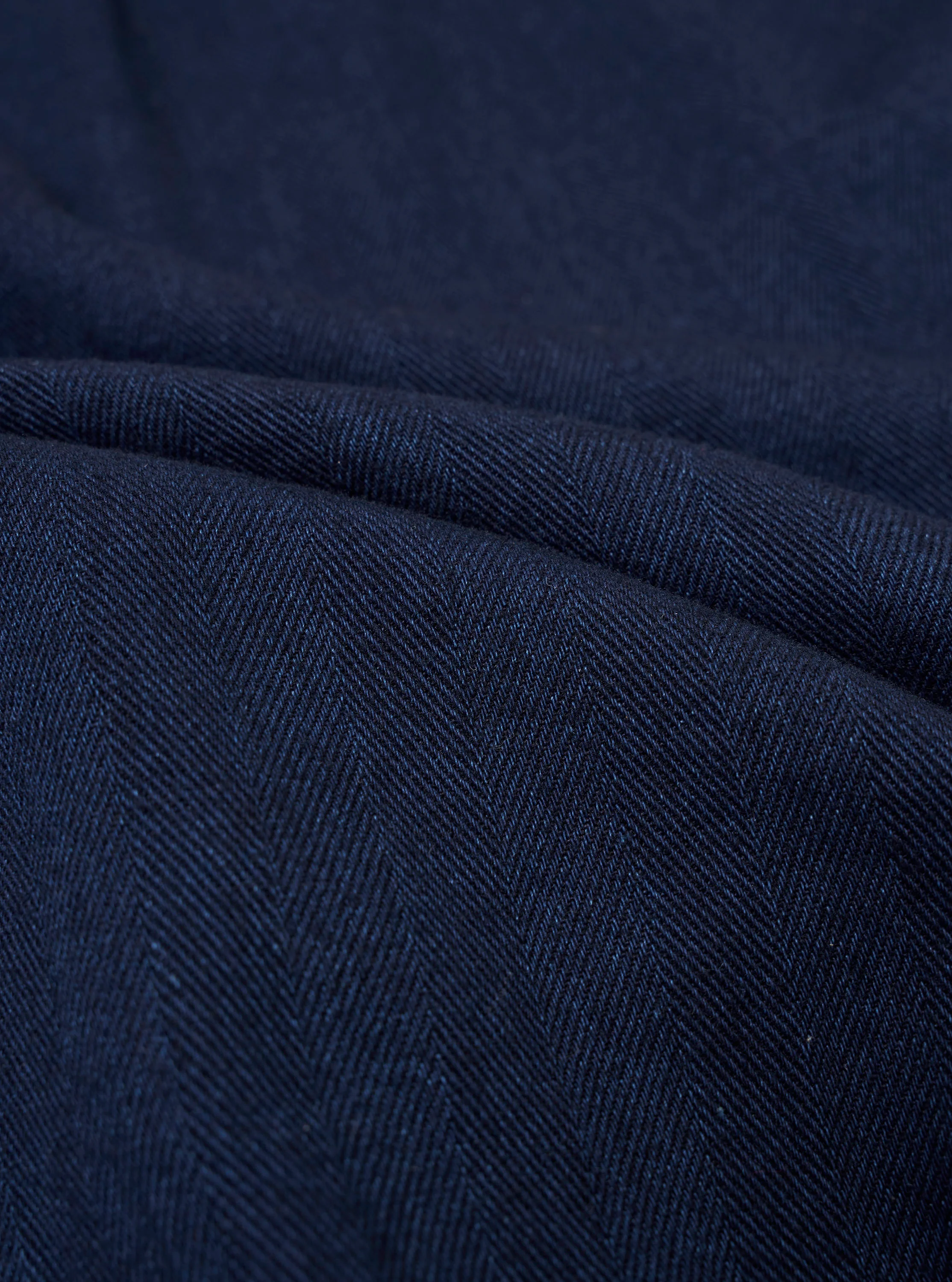 Indigo Recycled Herringbone Pleated Track Pant - Image 4