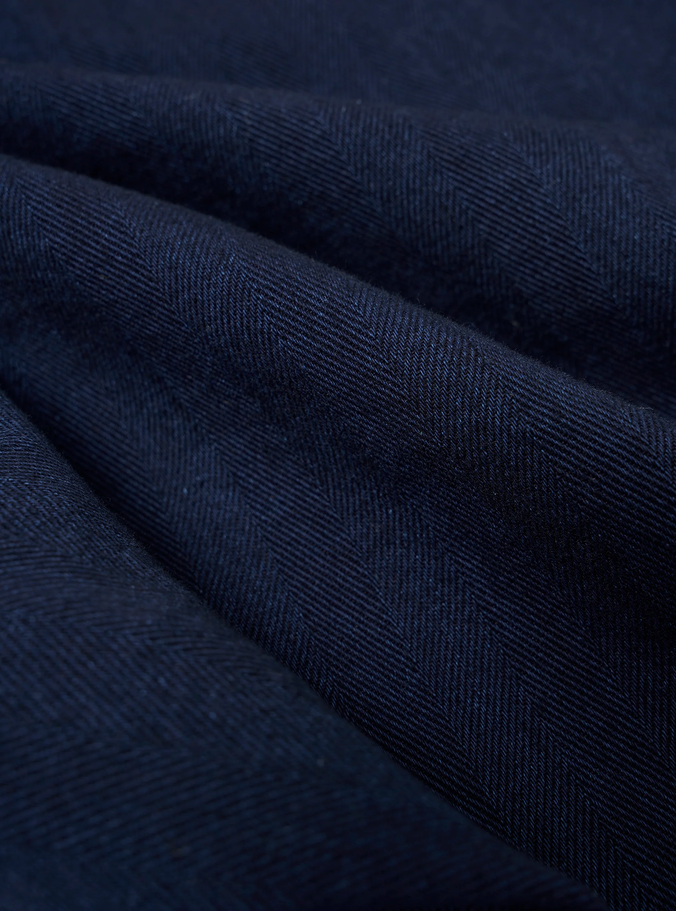 Indigo Recycled Herringbone Pleated Track Short - Image 4
