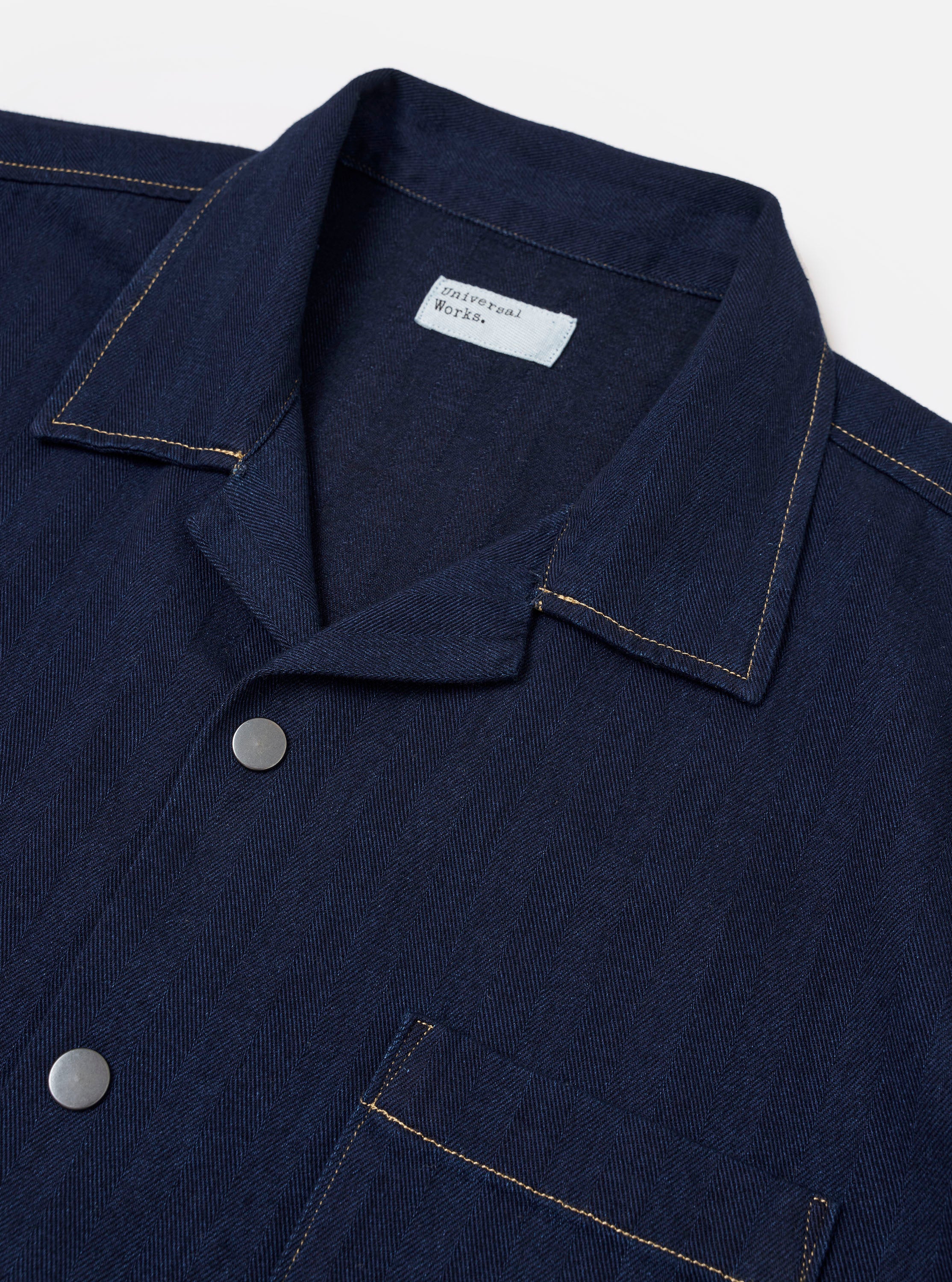 Indigo Recycled Herringbone Road Shirt - Image 6