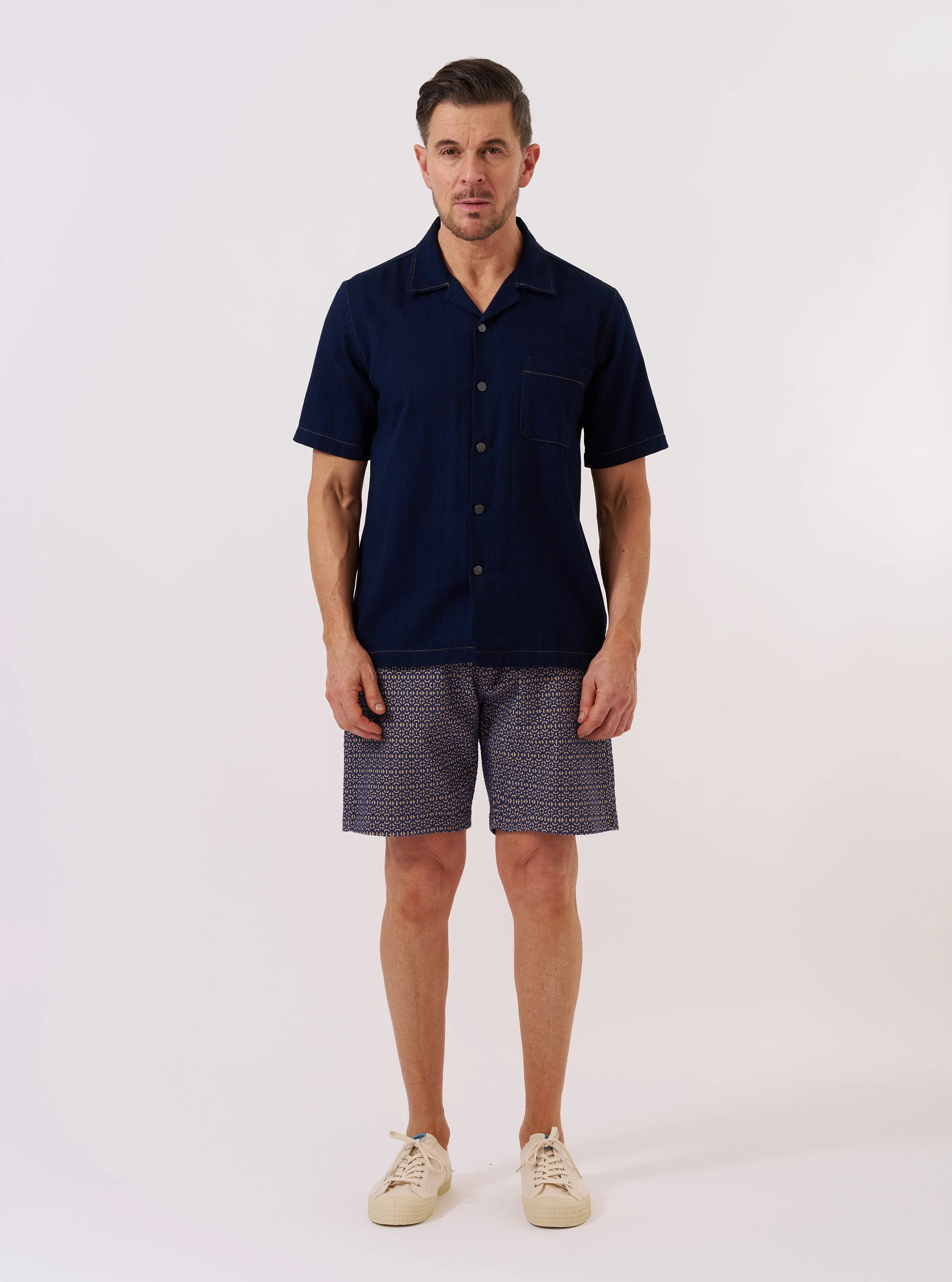 Indigo Recycled Herringbone Road Shirt - Image 7