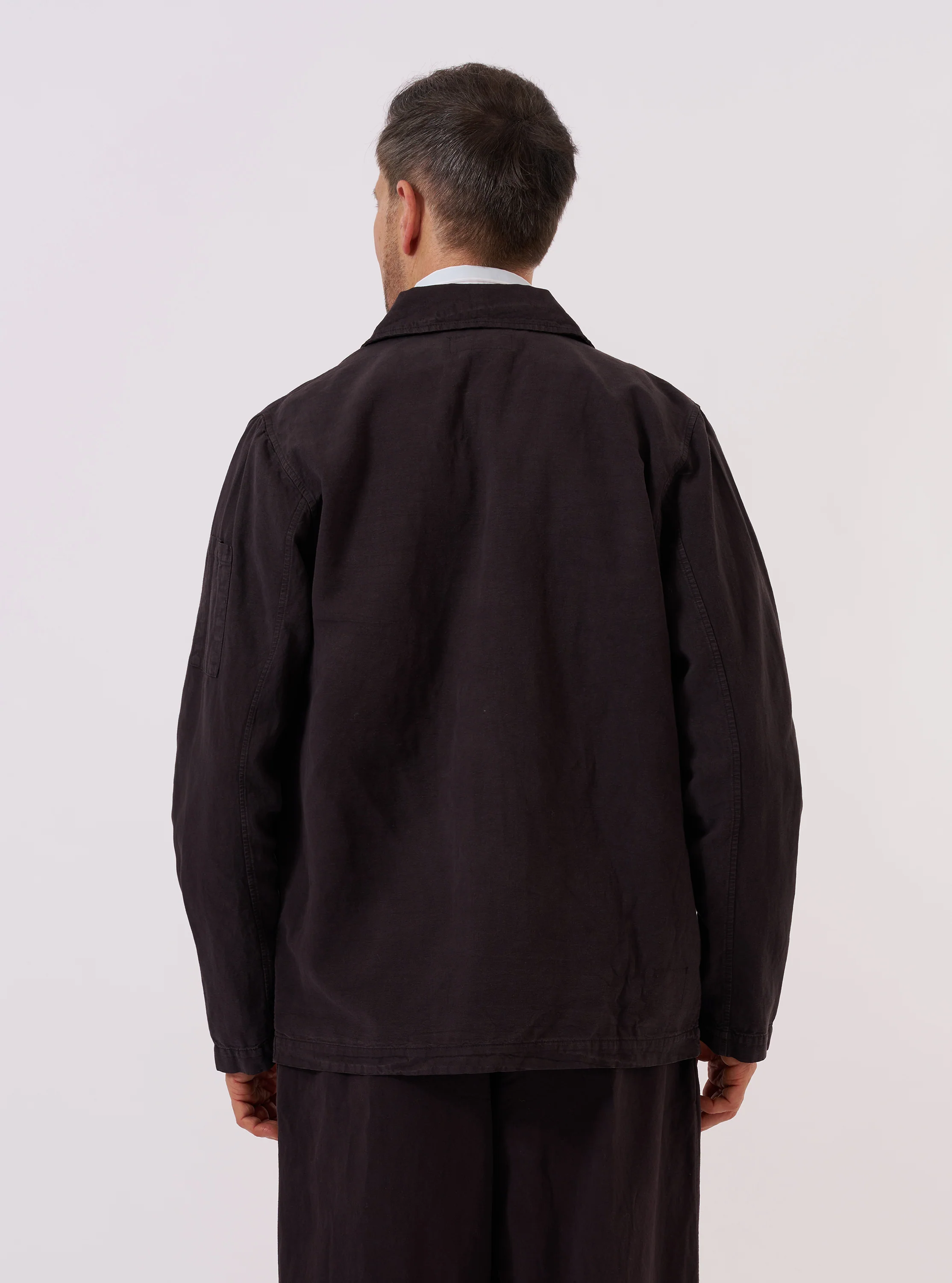 Licorice Lyo Linen Mix Coverall Jacket - Image 3
