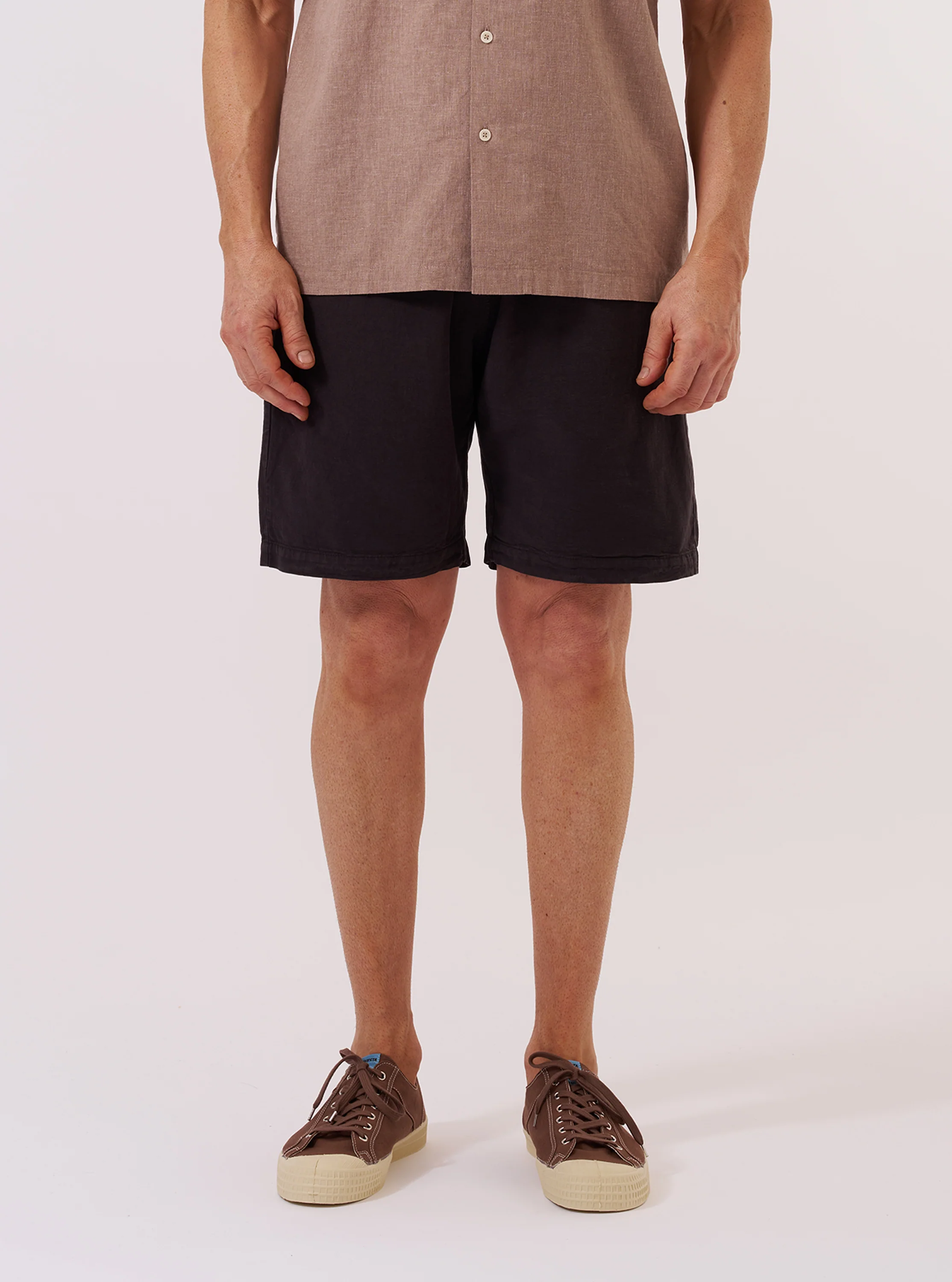 Licorice Lyo Linen Mix Simple Short - Image 2