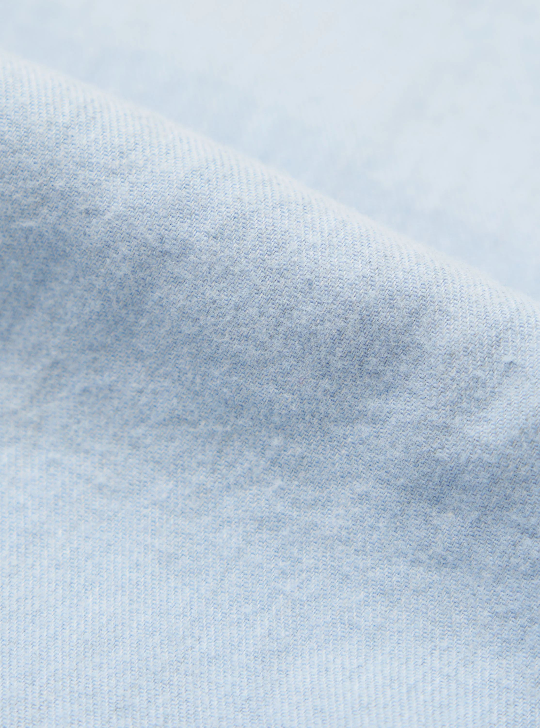 Light Blue Brushed Marl Twill Square Pocket Shirt - Image 4
