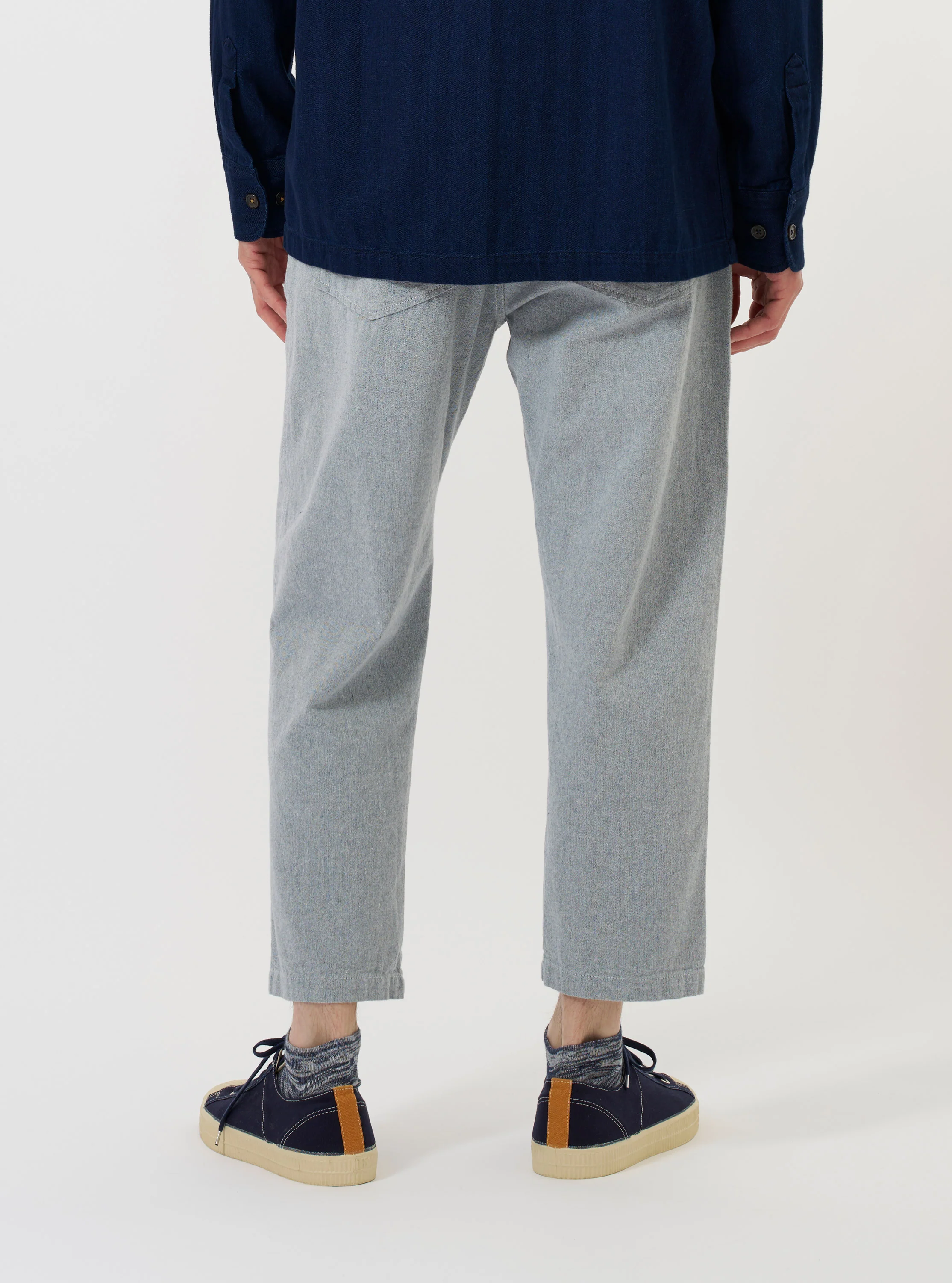 Light Indigo Jean Cloth Reworked Hi Water Trouser - Image 3