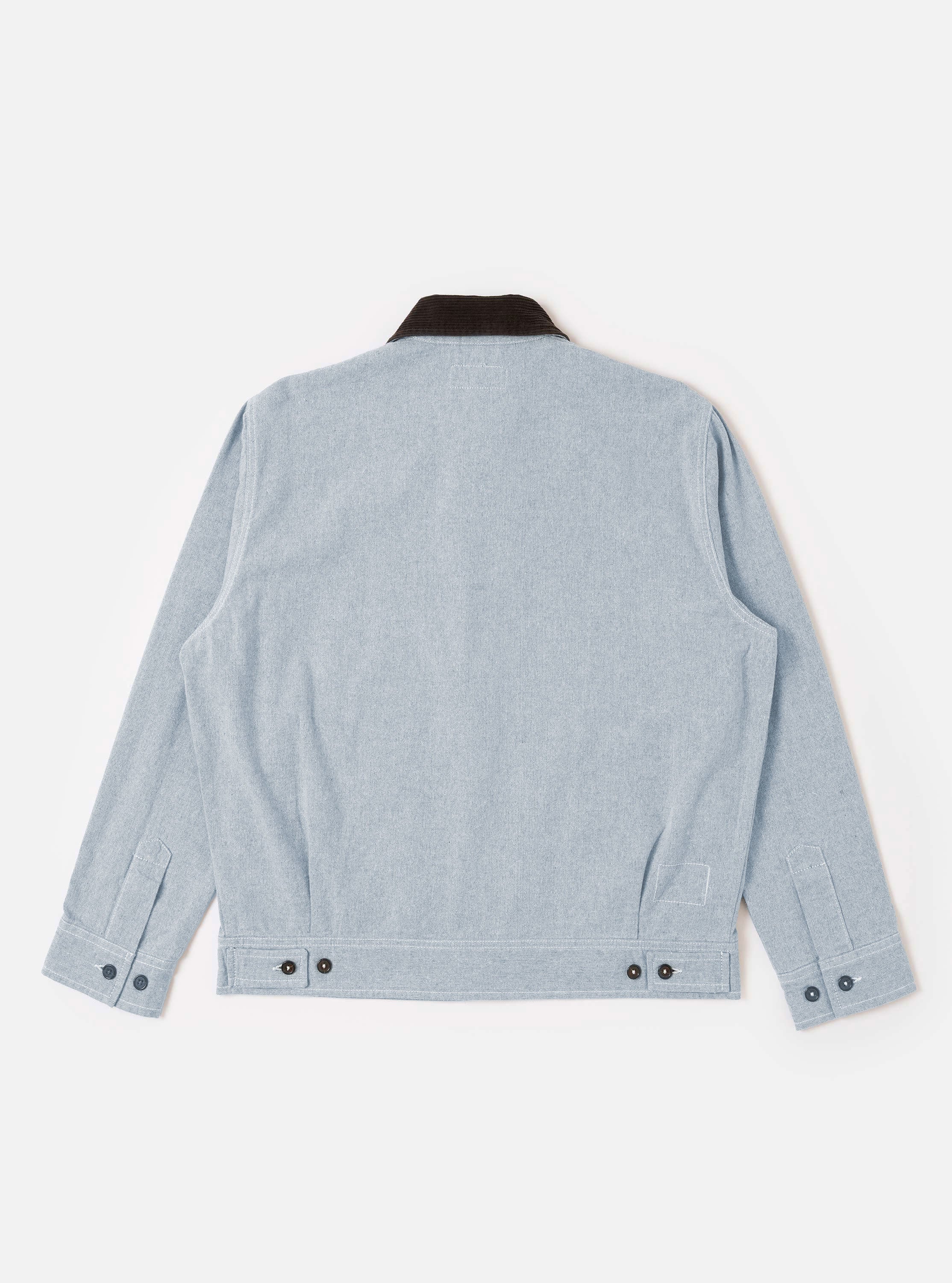 Light Indigo Jean Cloth Reworked Rose Bowl Jacket - Image 5