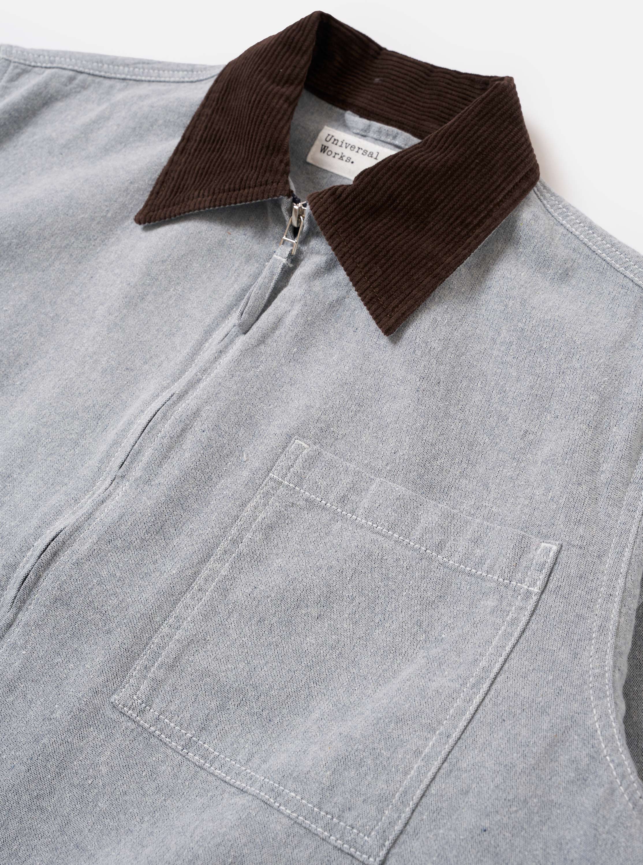 Light Indigo Jean Cloth Reworked Rose Bowl Jacket - Image 6