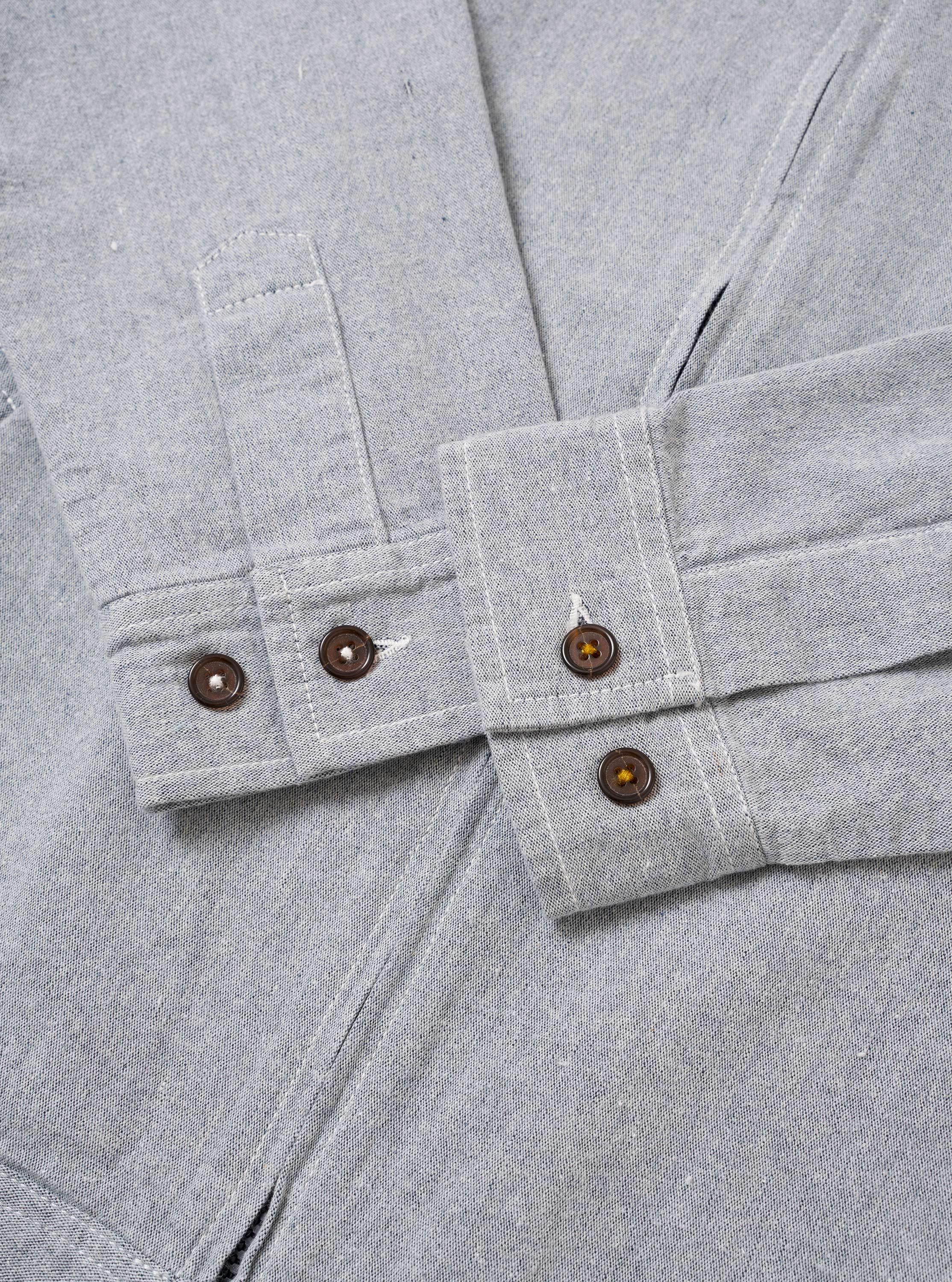 Light Indigo Jean Cloth Reworked Rose Bowl Jacket - Image 8
