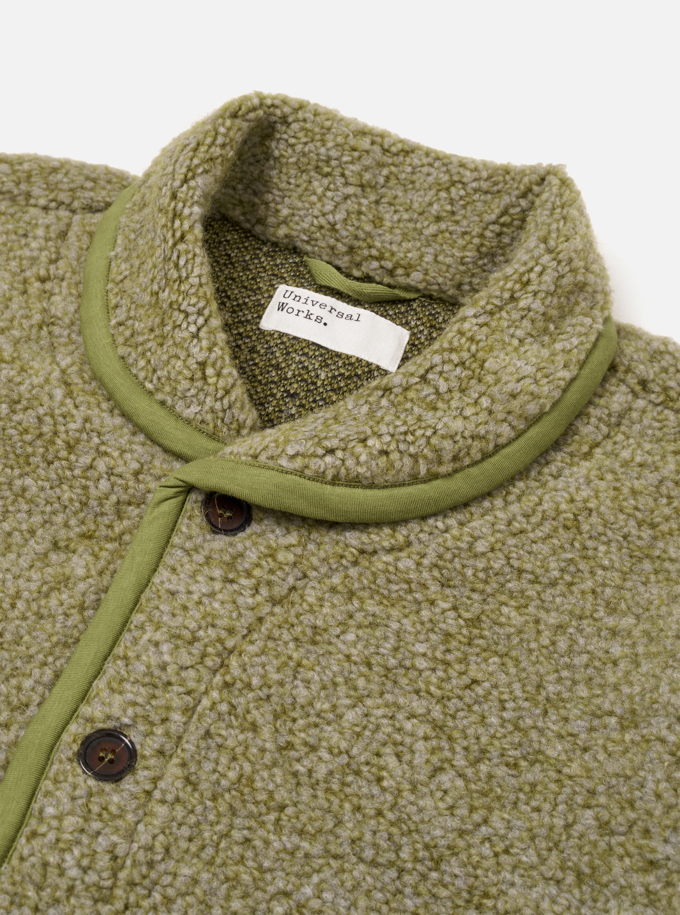 Light Olive Alvar Fleece Lancaster Jacket - Image 6