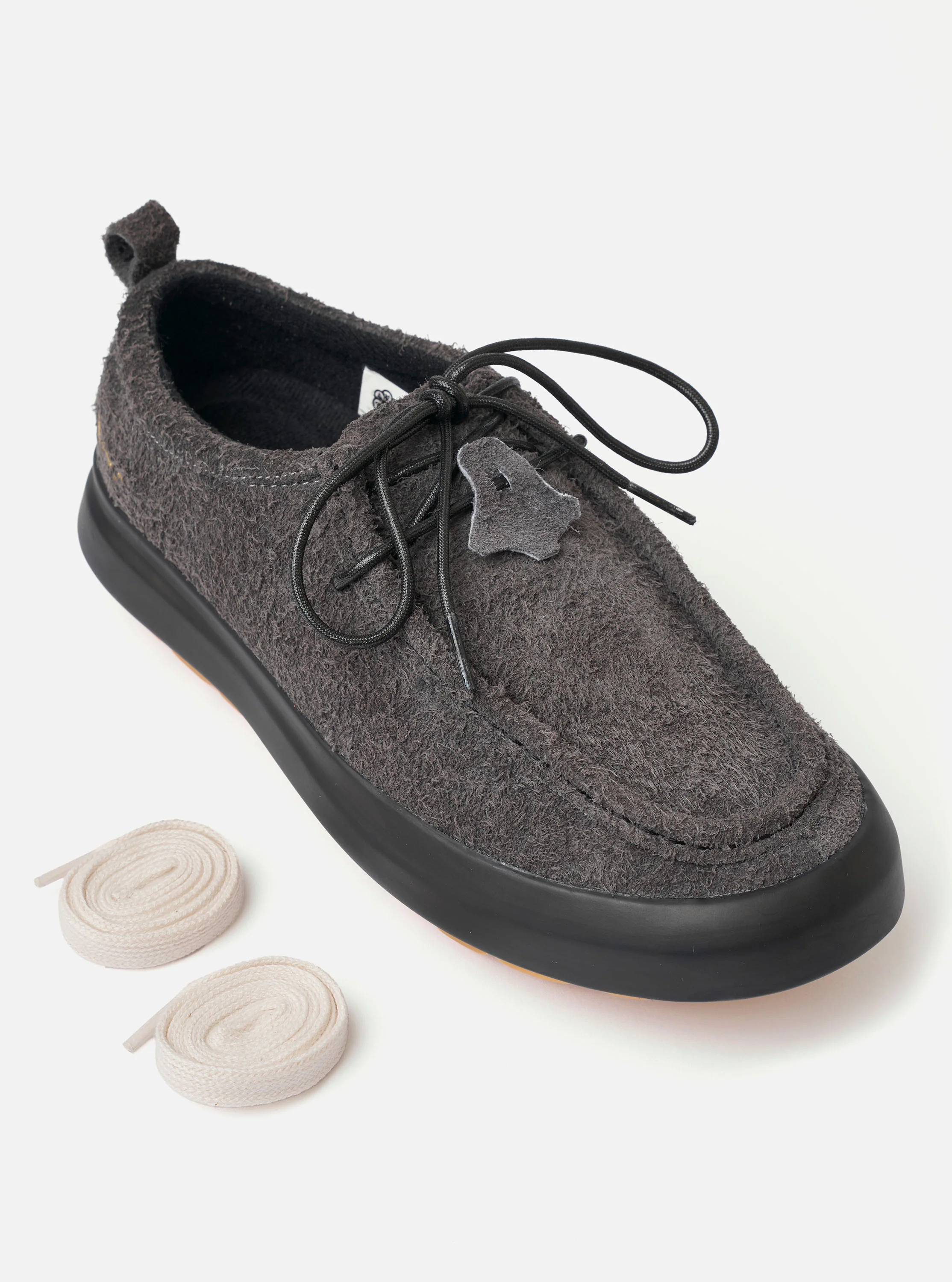 Wander etc. FD/08 Low in Black Asphalt/Gum Hairy Suede - Image 2