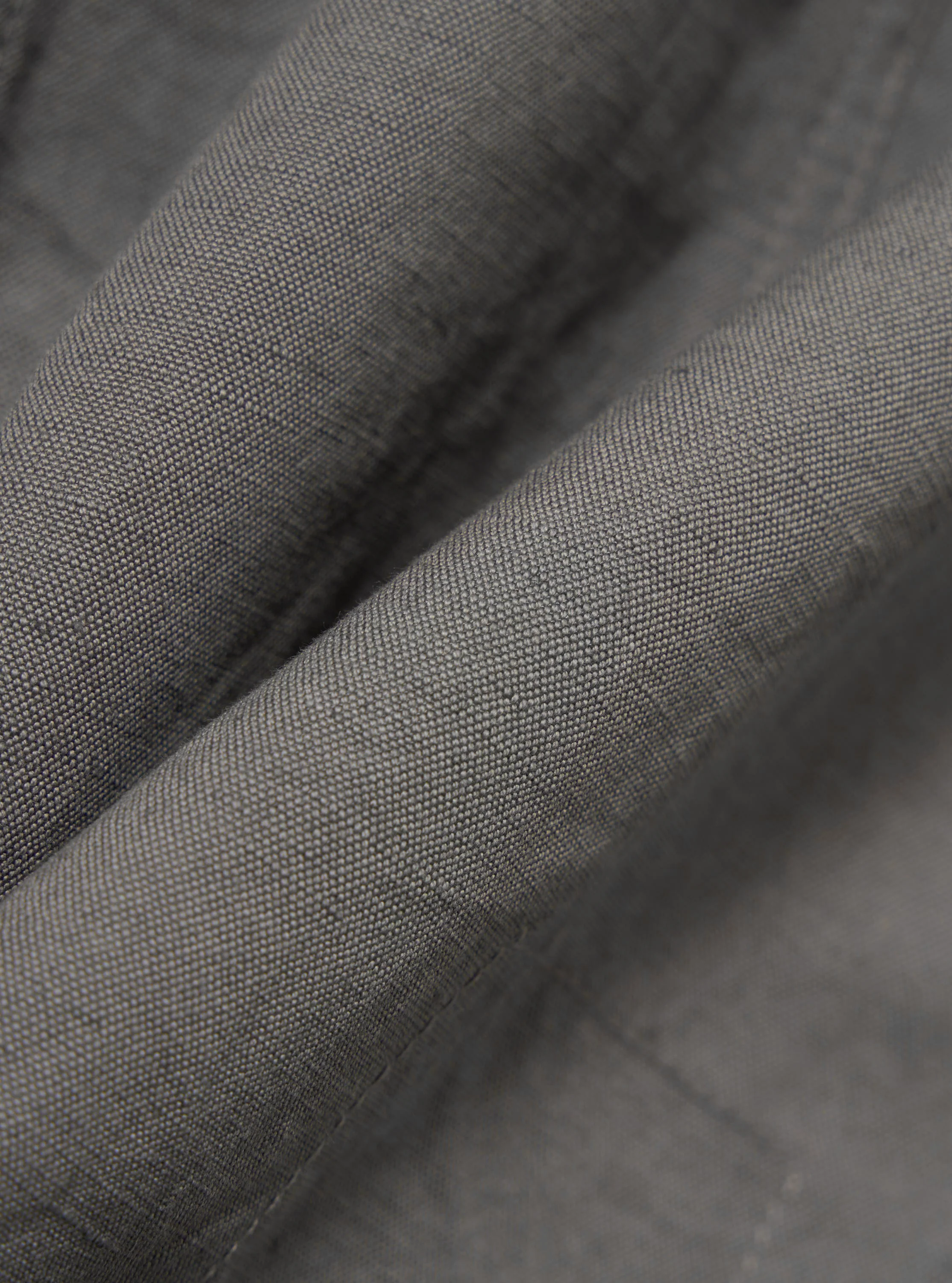 Mid Grey Linen Slub Weave Bakers Jacket - Image 4