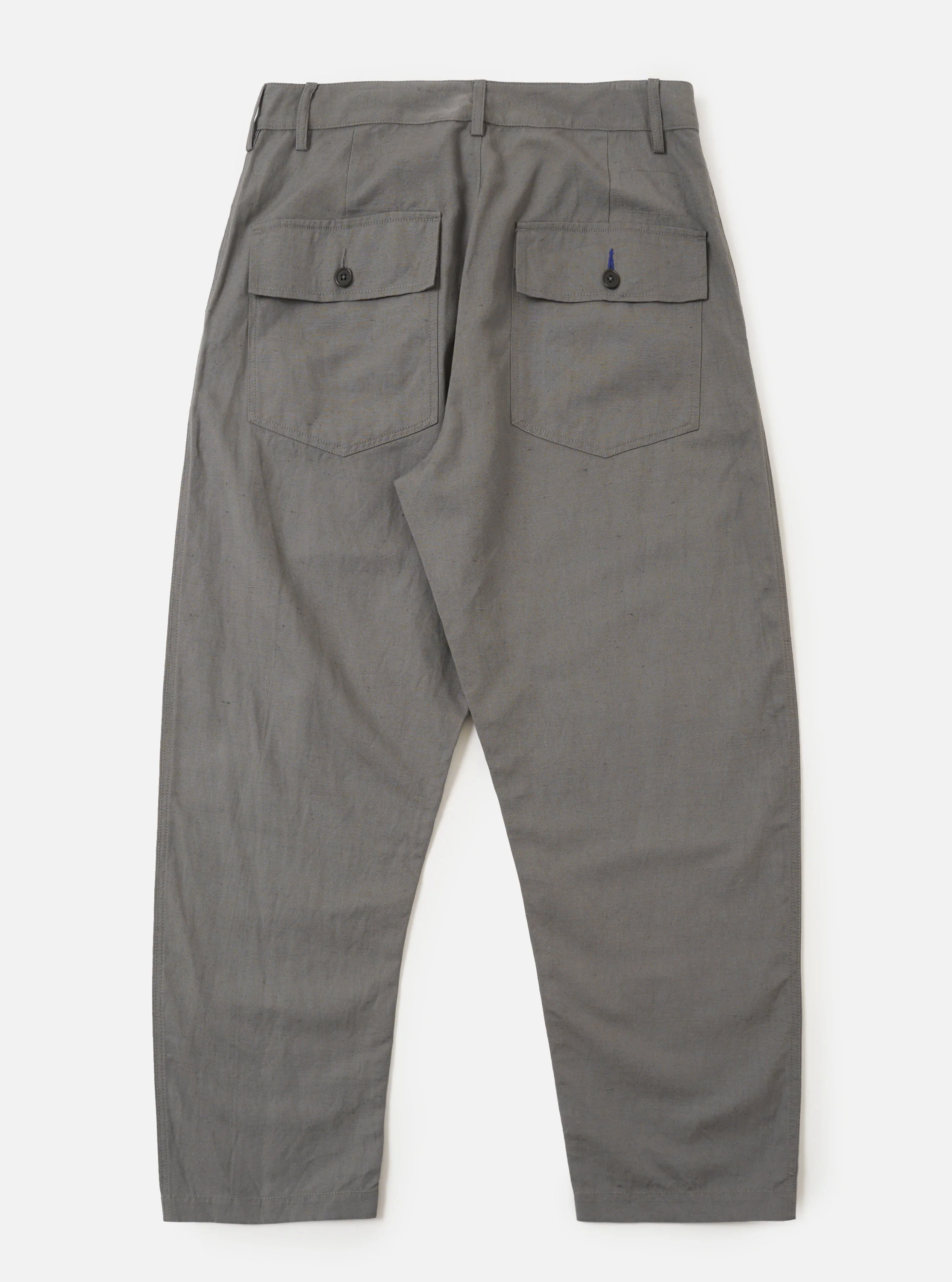Mid Grey Linen Slub Weave Dizzy Trouser - Image 5