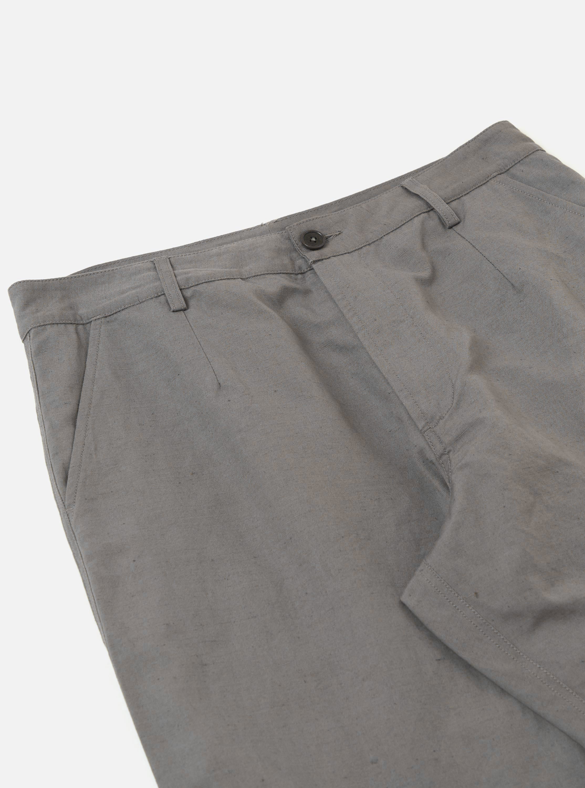 Mid Grey Linen Slub Weave Dizzy Trouser - Image 6
