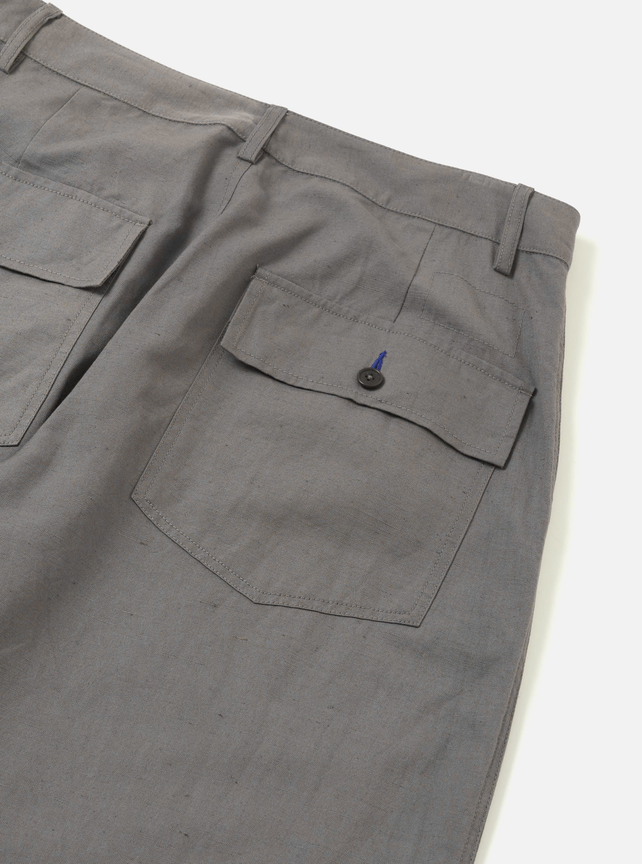 Mid Grey Linen Slub Weave Dizzy Trouser - Image 7
