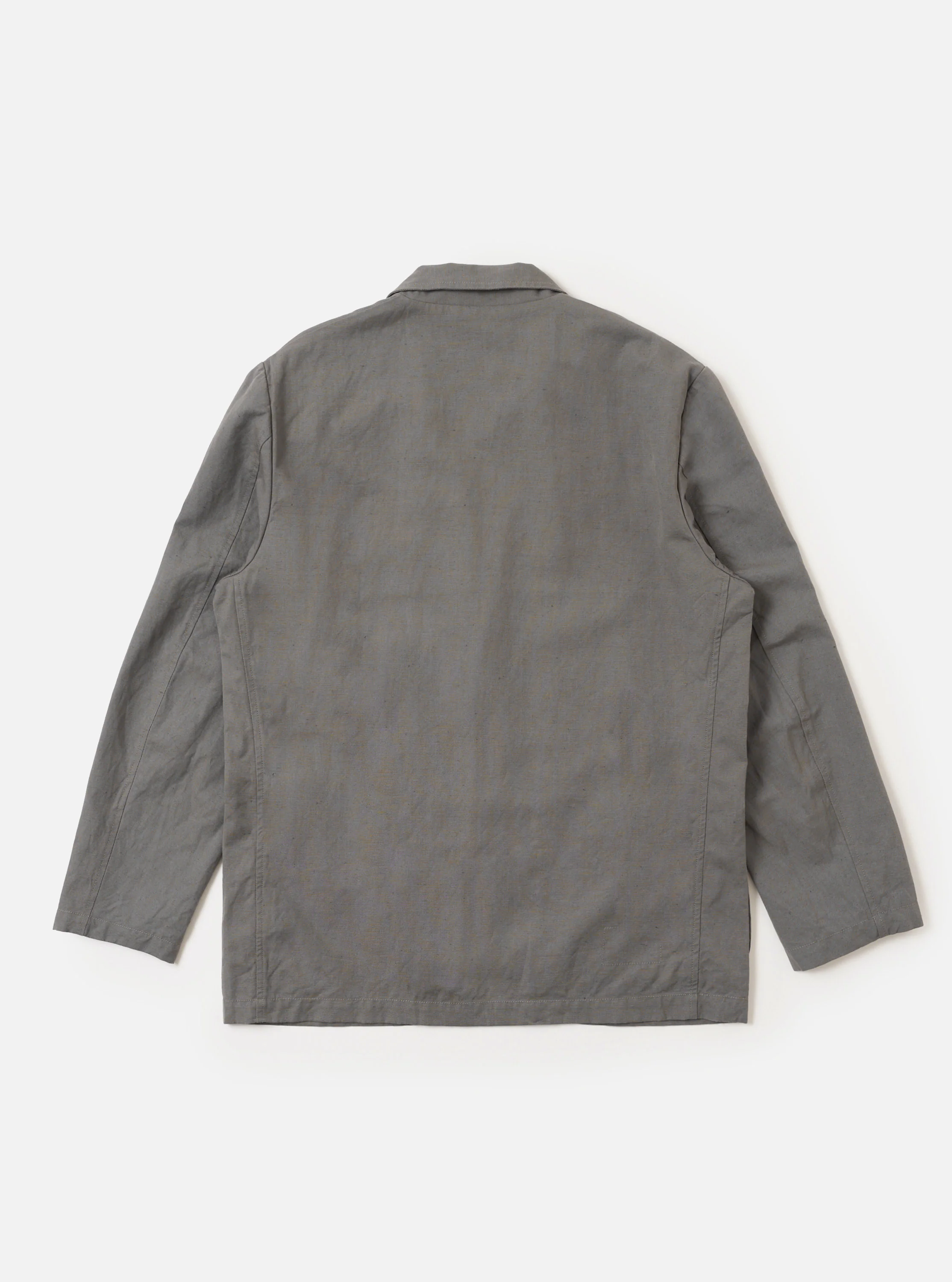 Mid Grey Linen Slub Weave Two Button Jacket - Image 5
