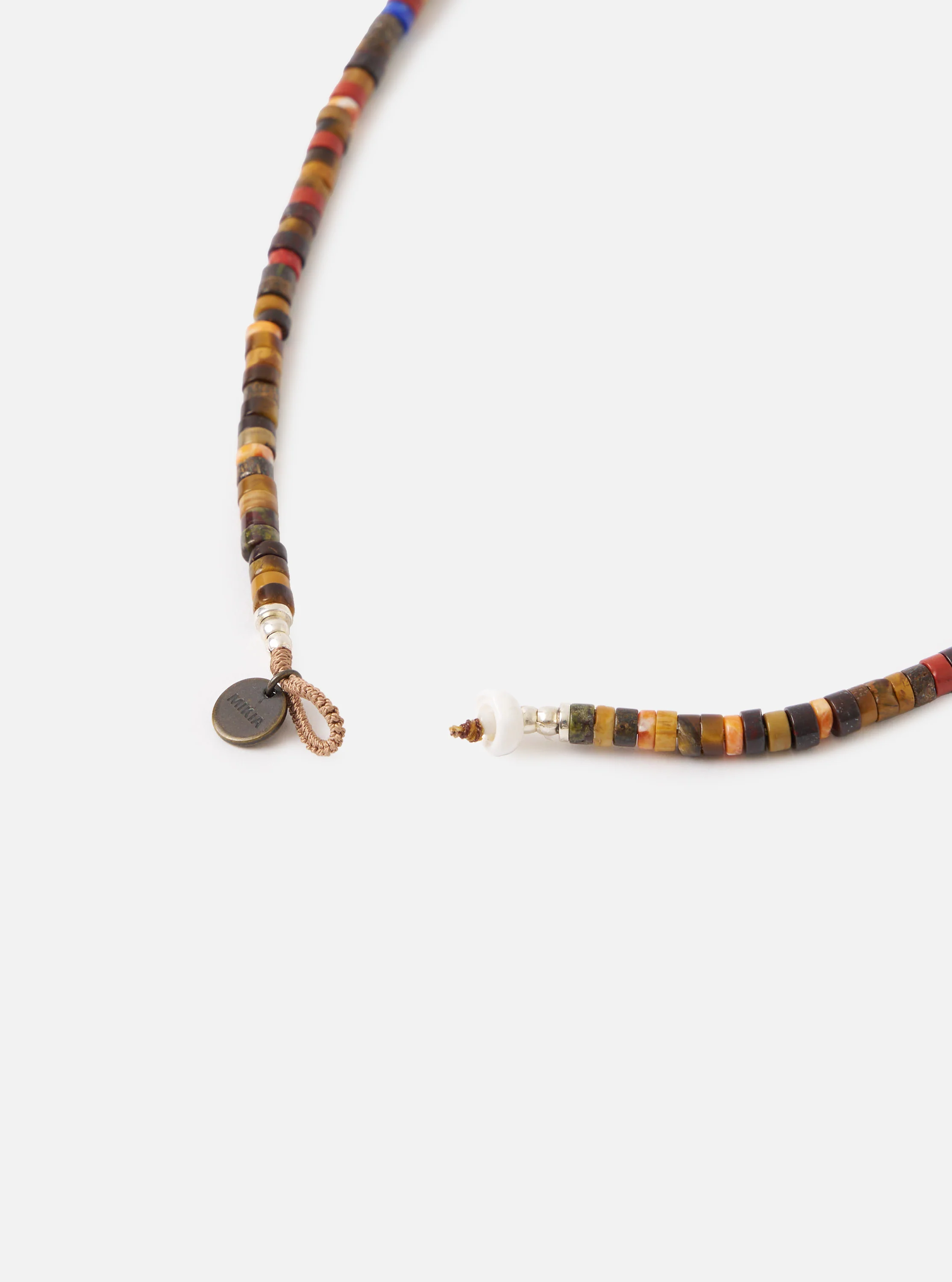 Mikia Brown Multi Heishi Beads Necklace - Image 3