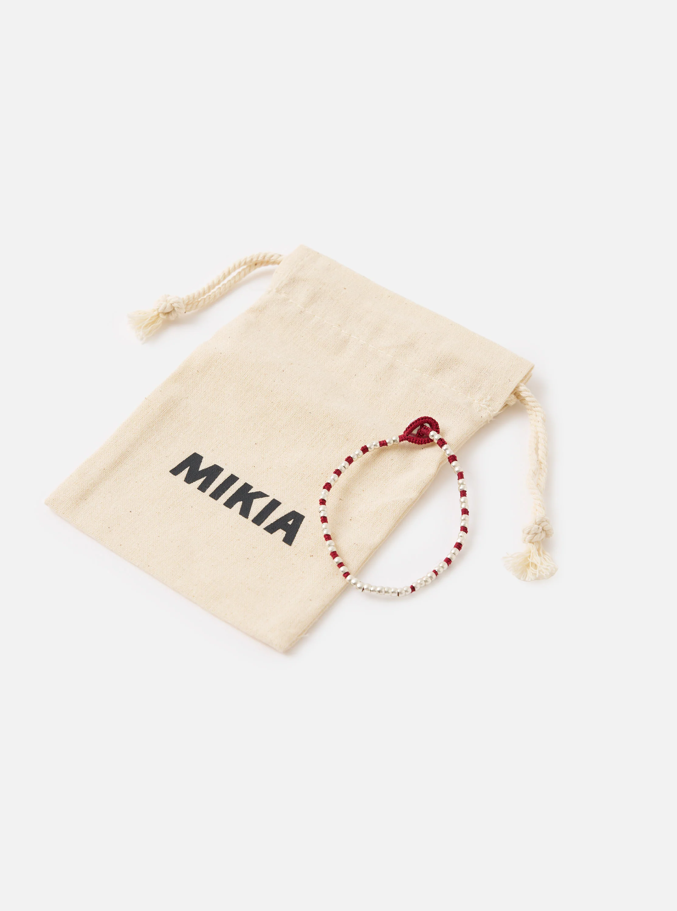 Mikia Garnet Silver Beads Bracelet - Image 4