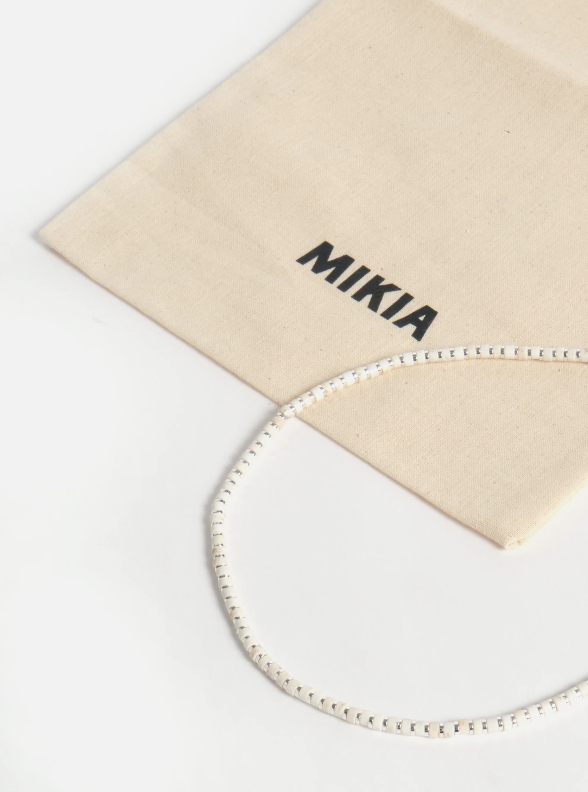 Mikia Heishi Necklace in Magnesite/Hematite/Sterling Silver - Image 3