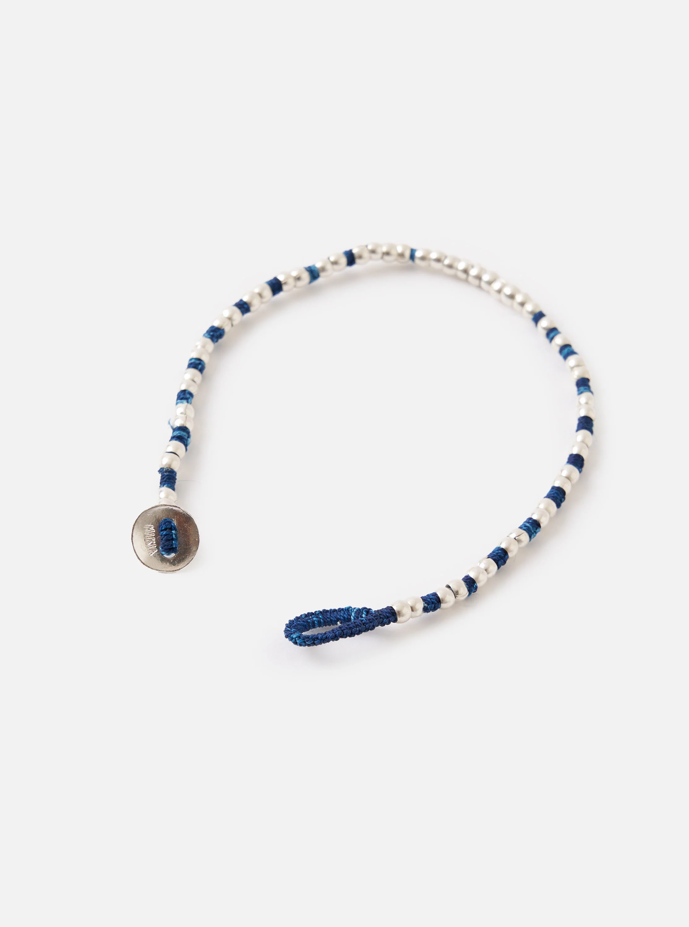 Mikia Indigo Silver Beads Bracelet - Image 3